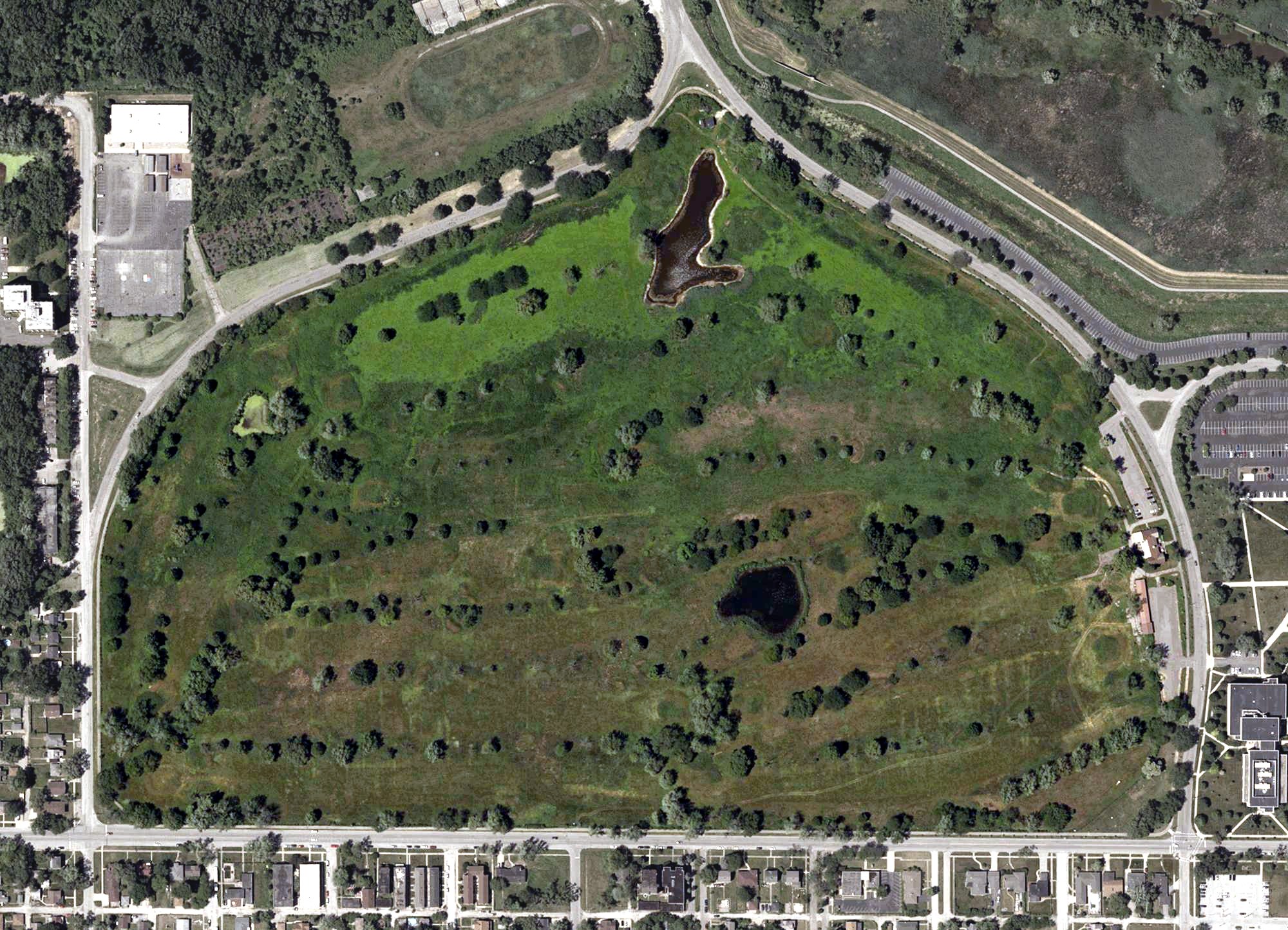 Aerial view of South Gleason Park Course, IN