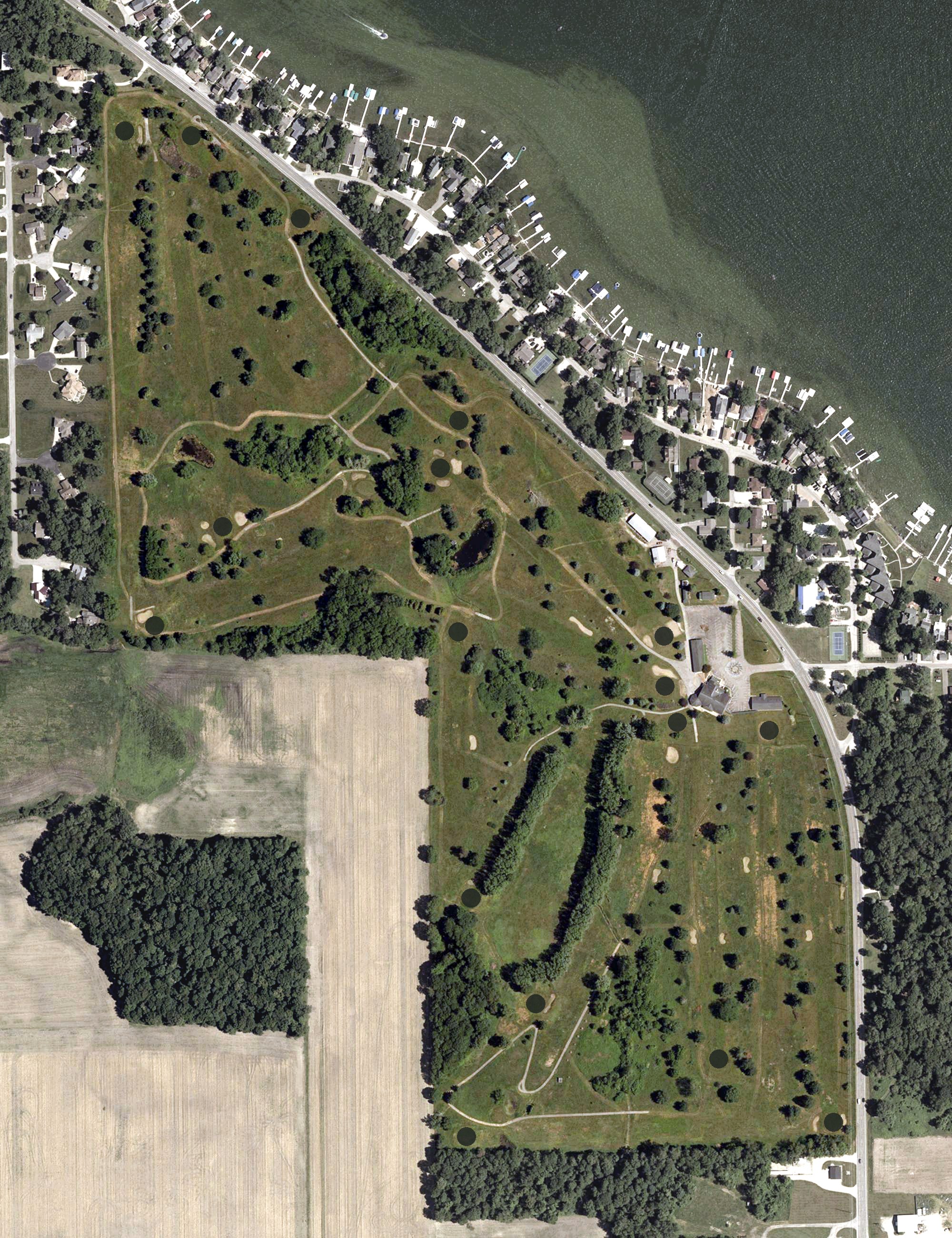 Aerial view of South Shore Golf Club, IN