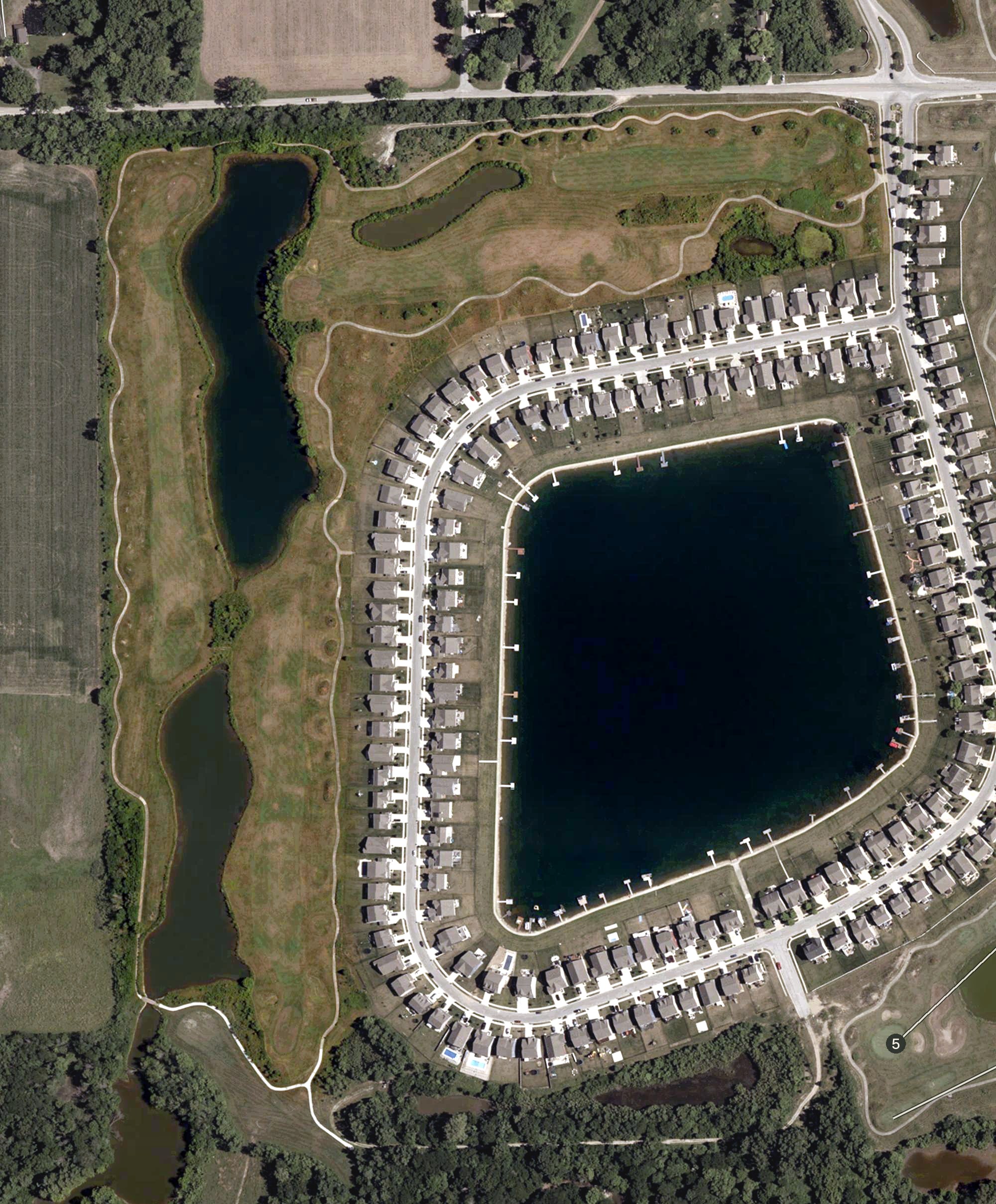 Aerial view of Southern Dunes Golf Course, IN