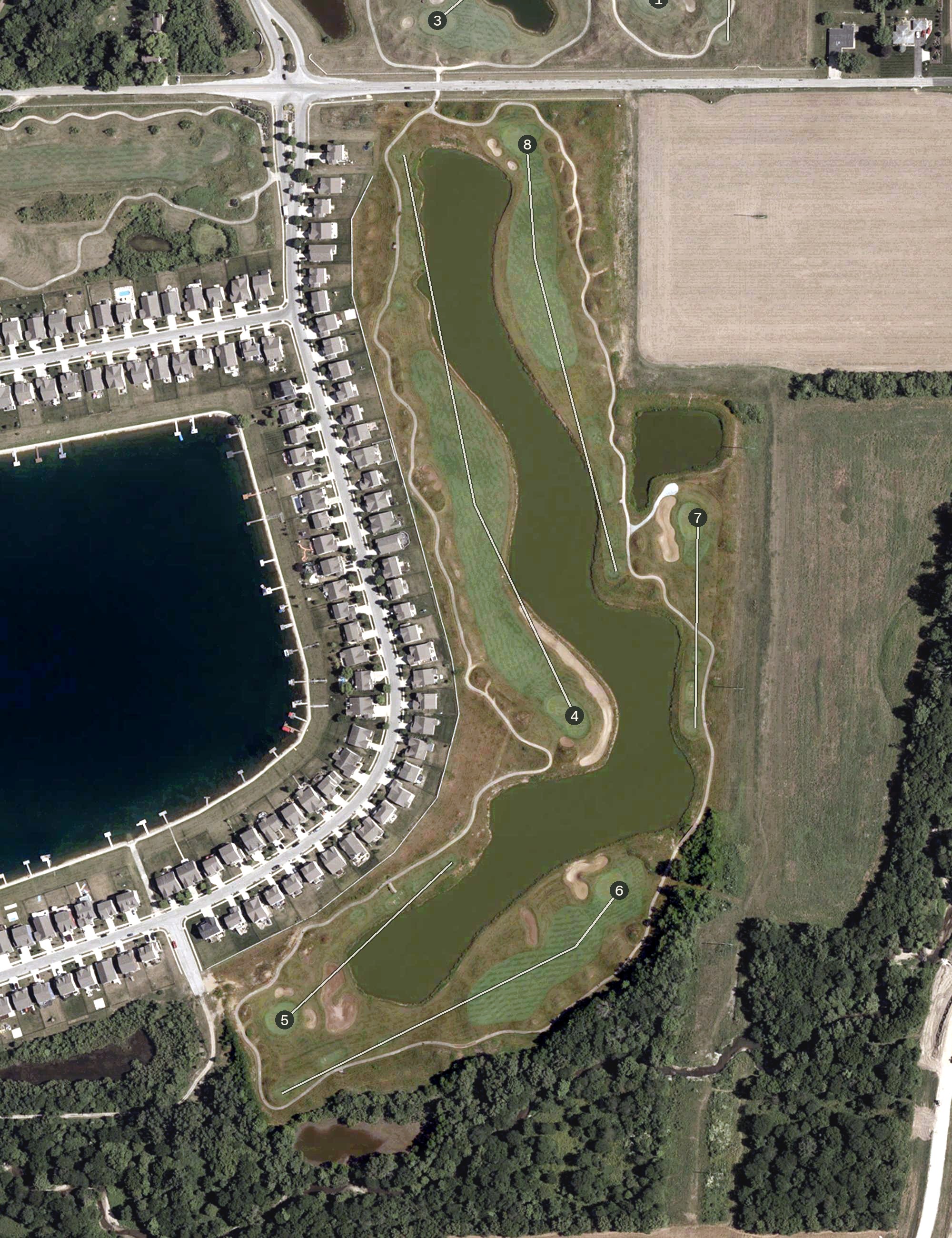 Aerial view of Southern Dunes Golf Course, IN