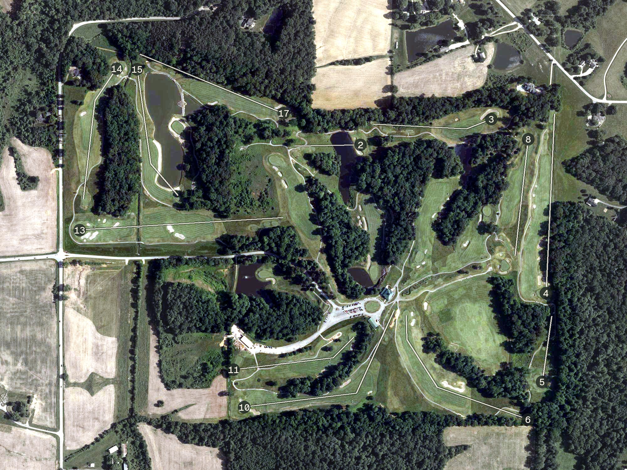 Aerial view of Sultan’s Run Golf Club, IN