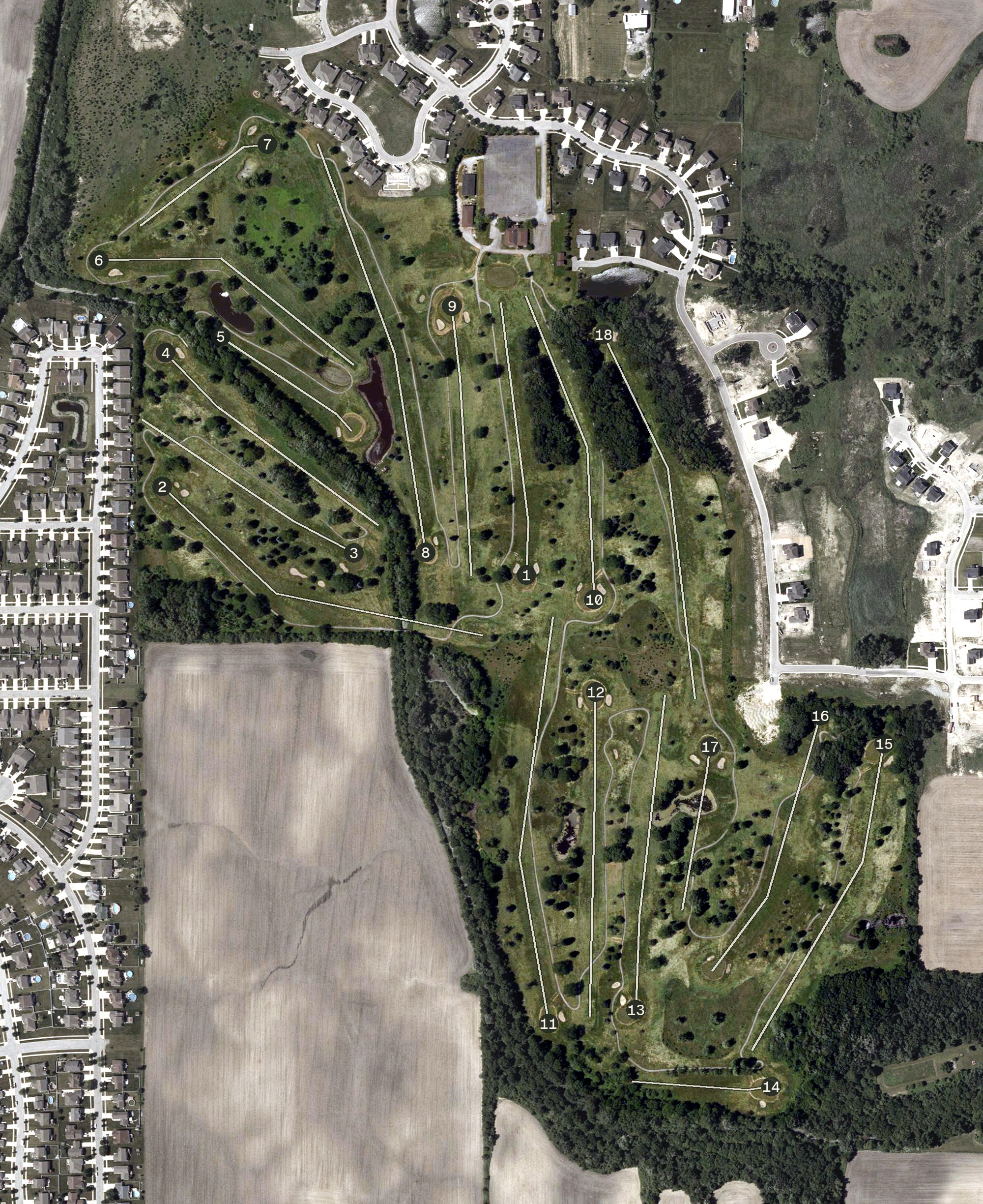 Aerial view of Summertree Golf Club, IN