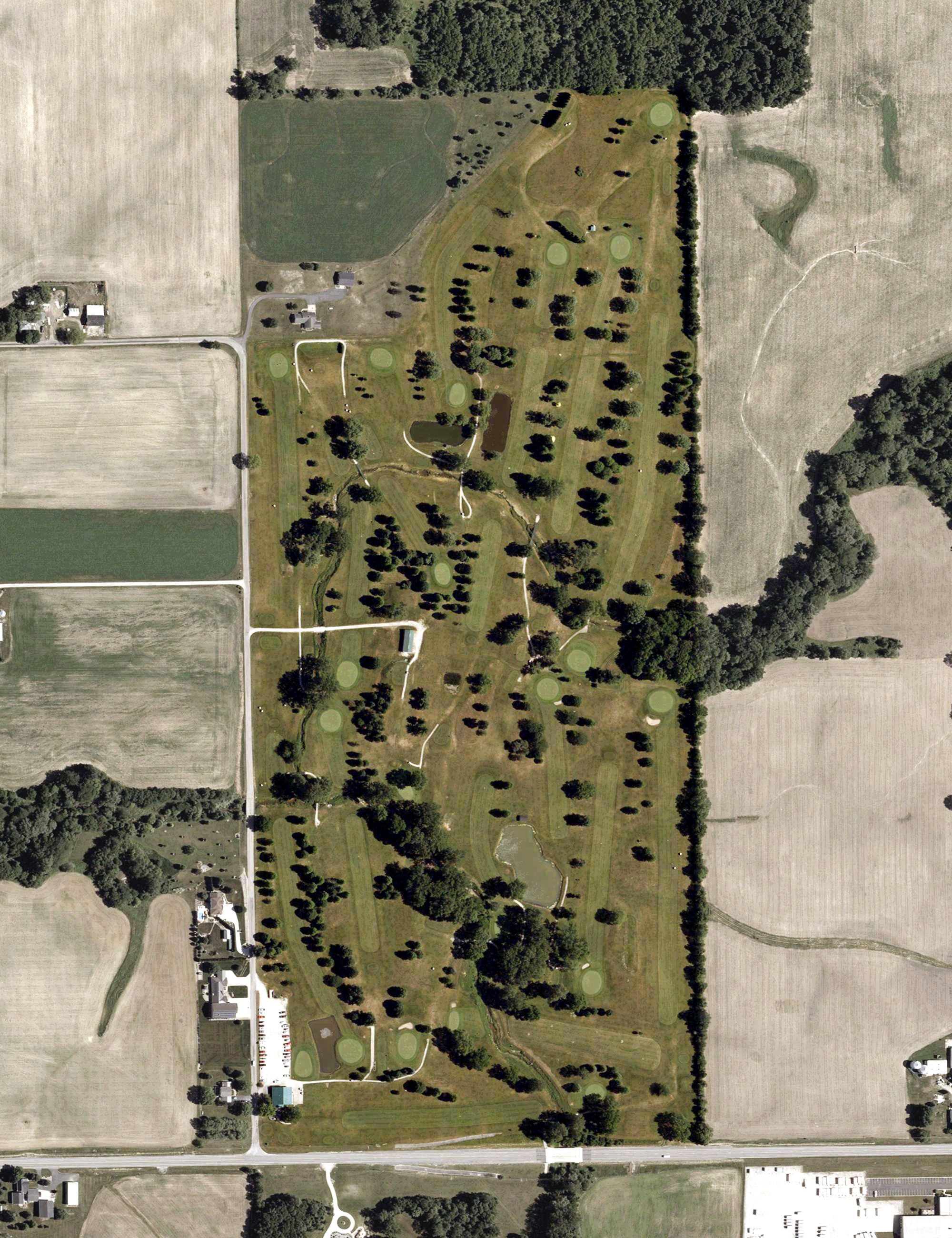 Aerial view of Sycamore Golf Club, IN