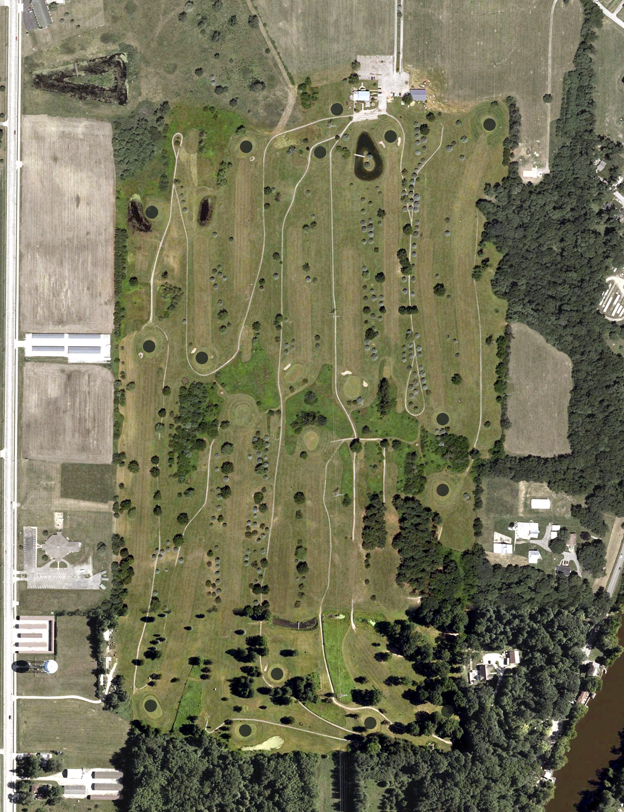 Aerial view of Tippecanoe Country Club, IN