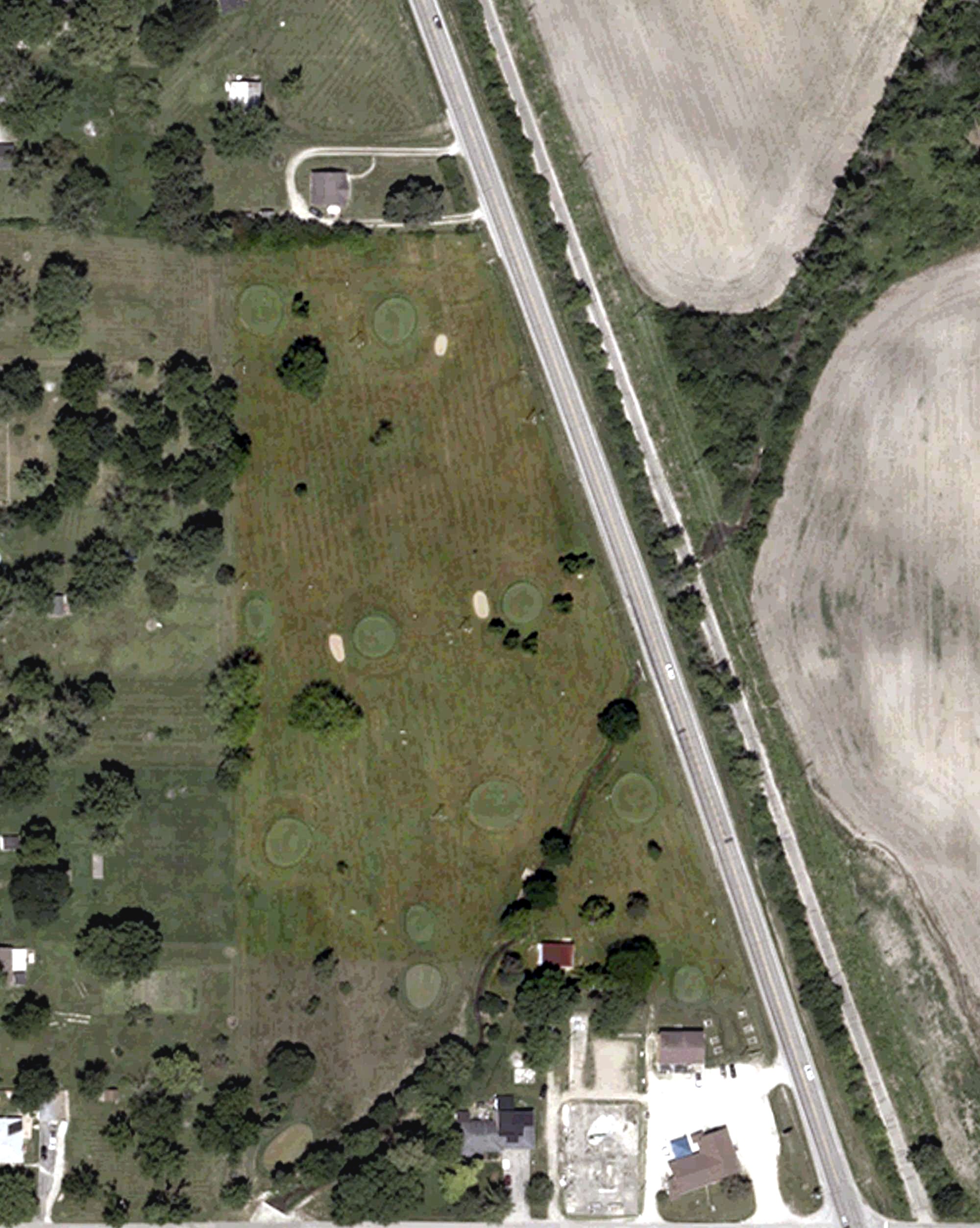 Aerial view of Trail Side Golf and Foot Golf, IN