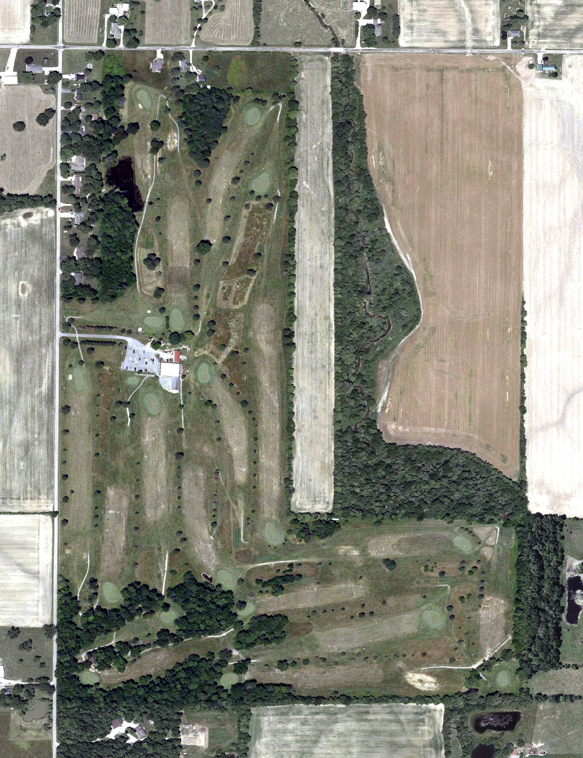 Aerial view of Tri-County Golf Club, IN