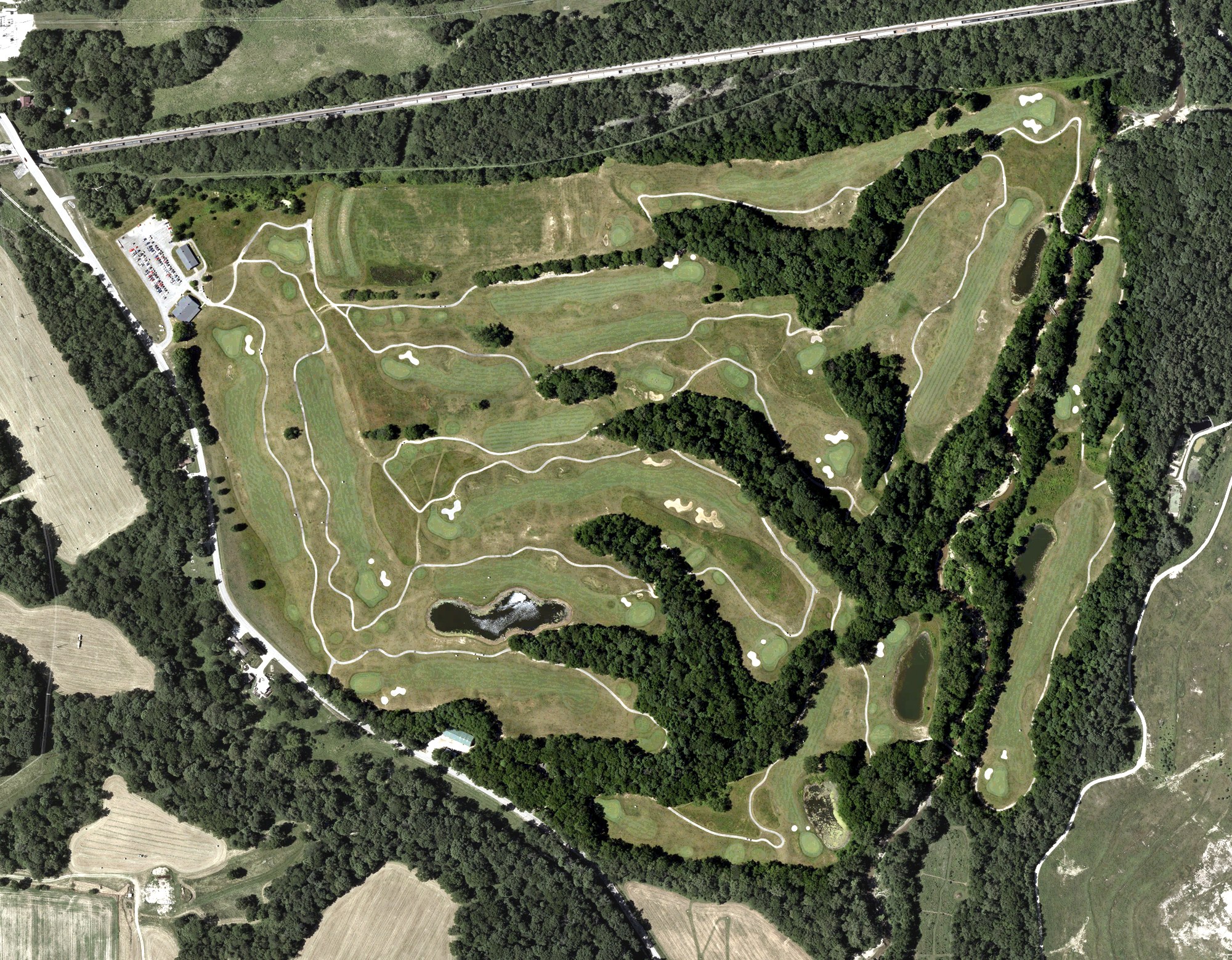 Aerial view of Twin Bridges Golf Club, IN