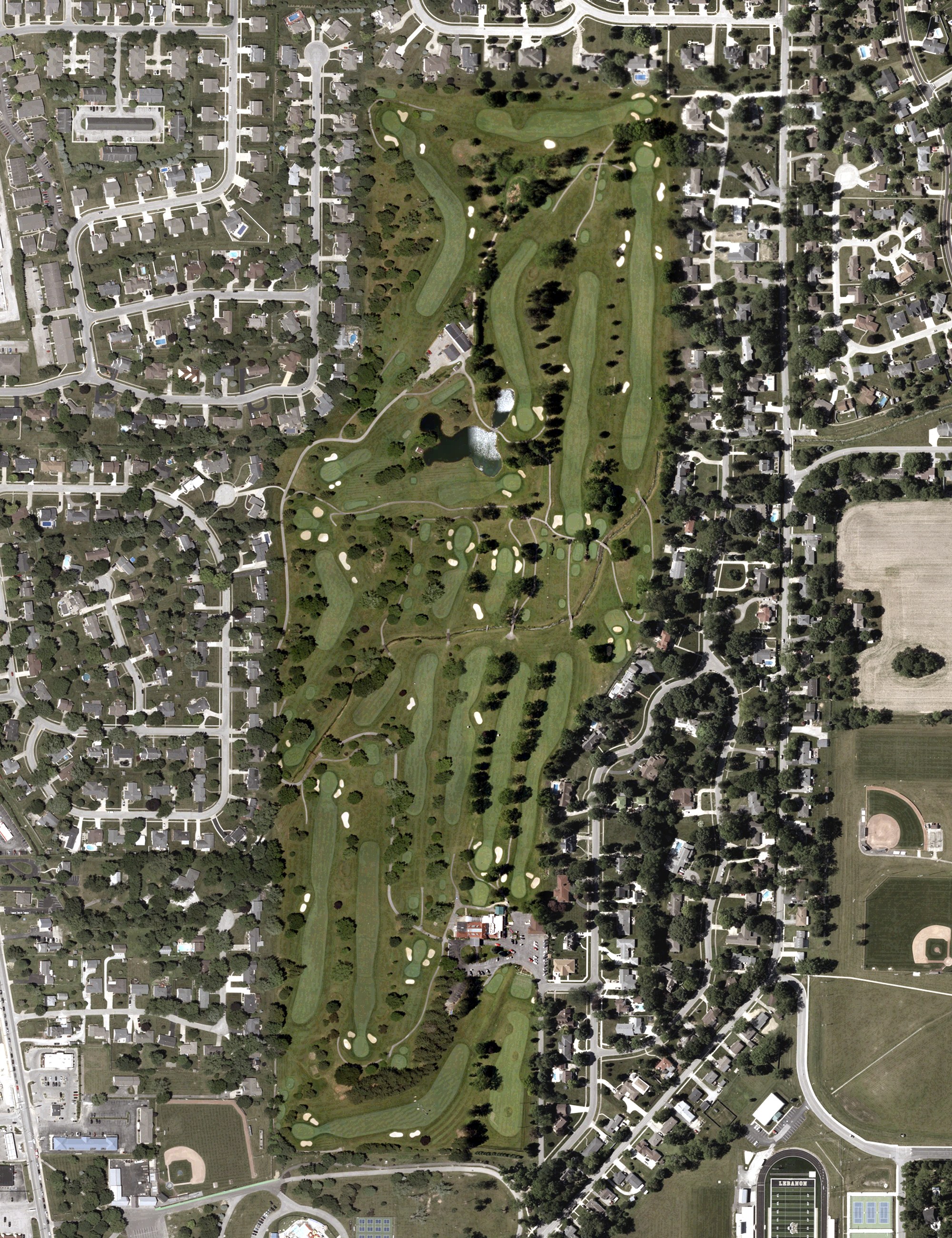 Aerial view of Ulen Country Club, IN