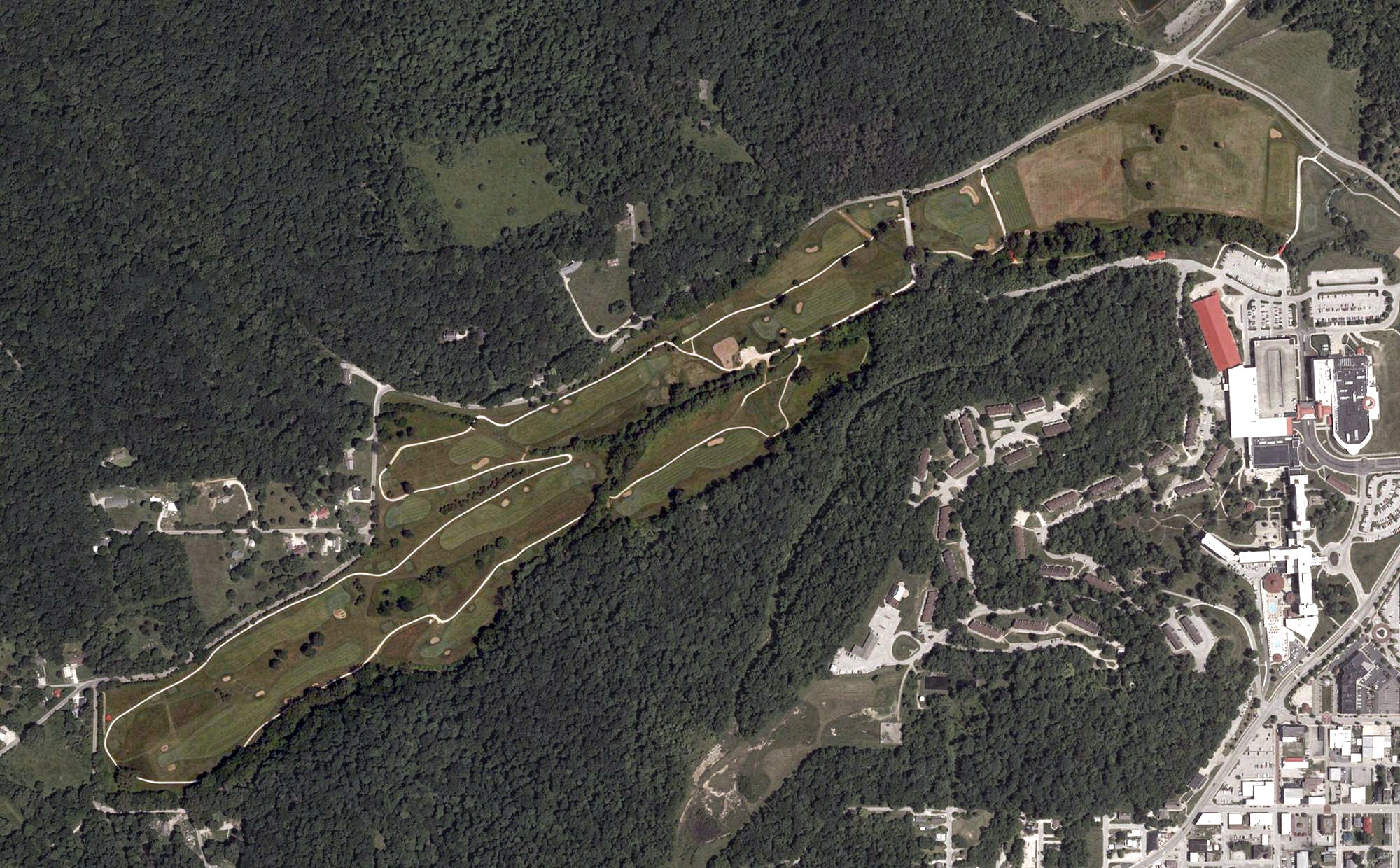 Aerial view of Valley Links Course, IN