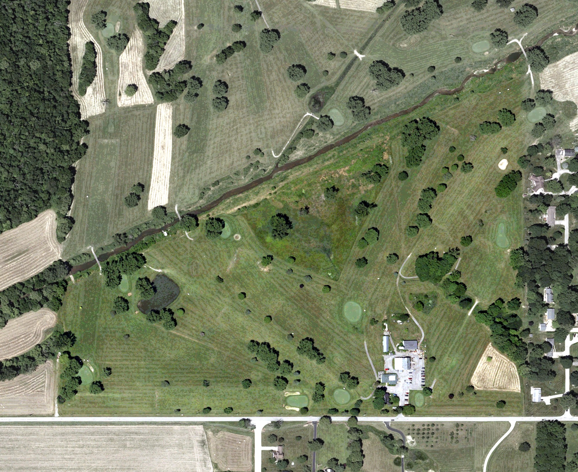 Aerial view of Valley View Golf Course, IN