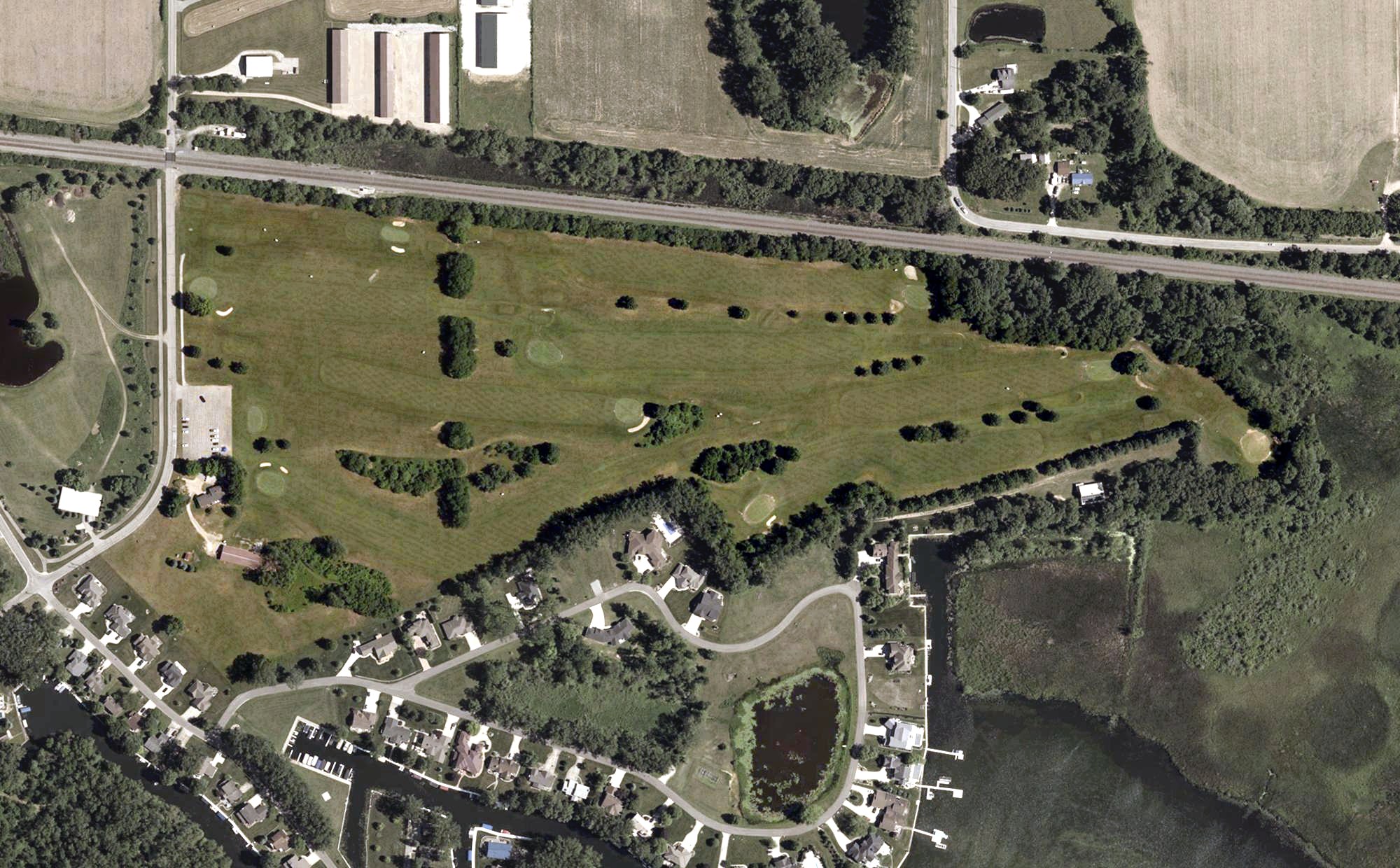 Aerial view of Wawasee Golf Club, IN