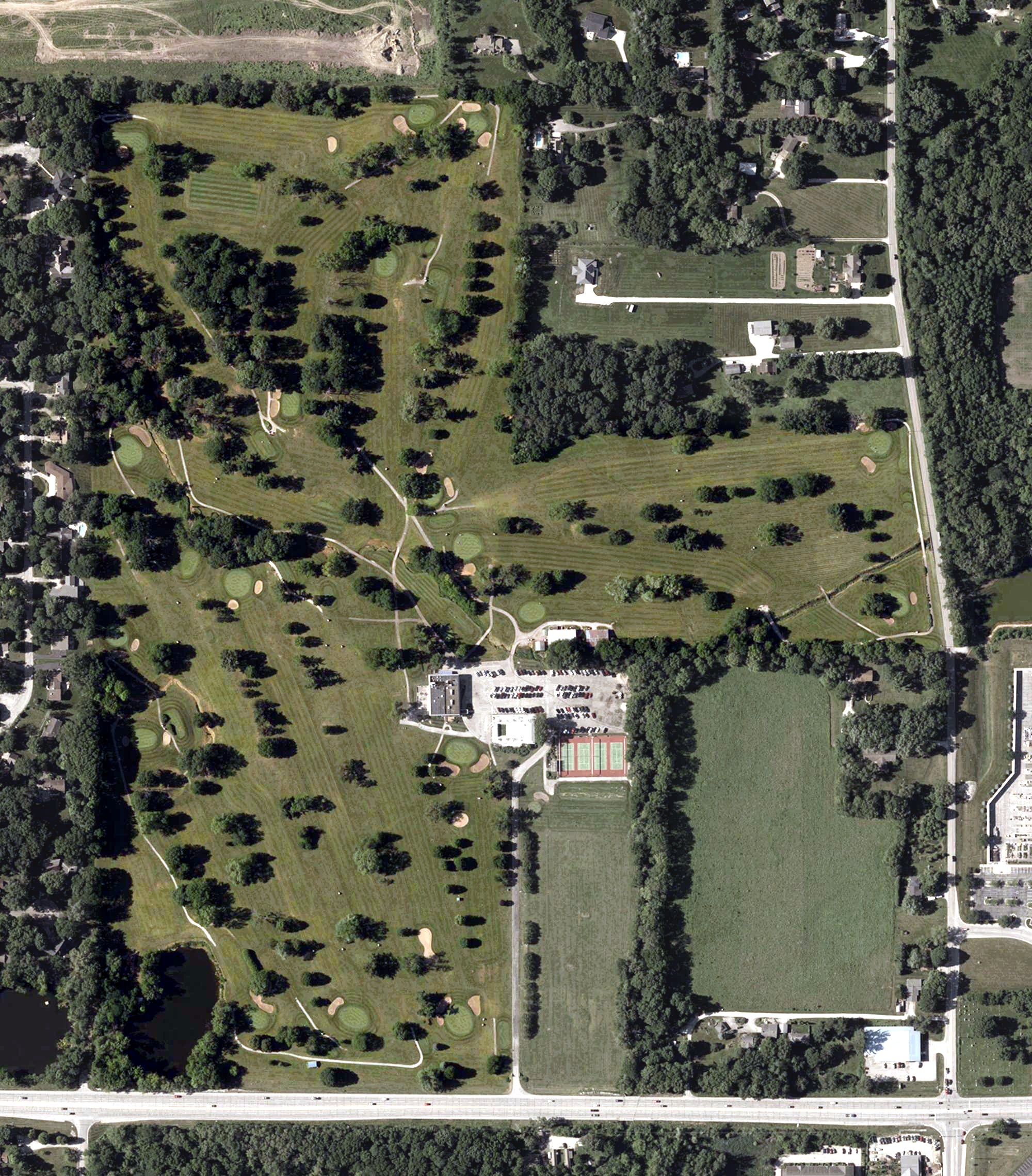 Aerial view of West Lafayette Golf Club, IN