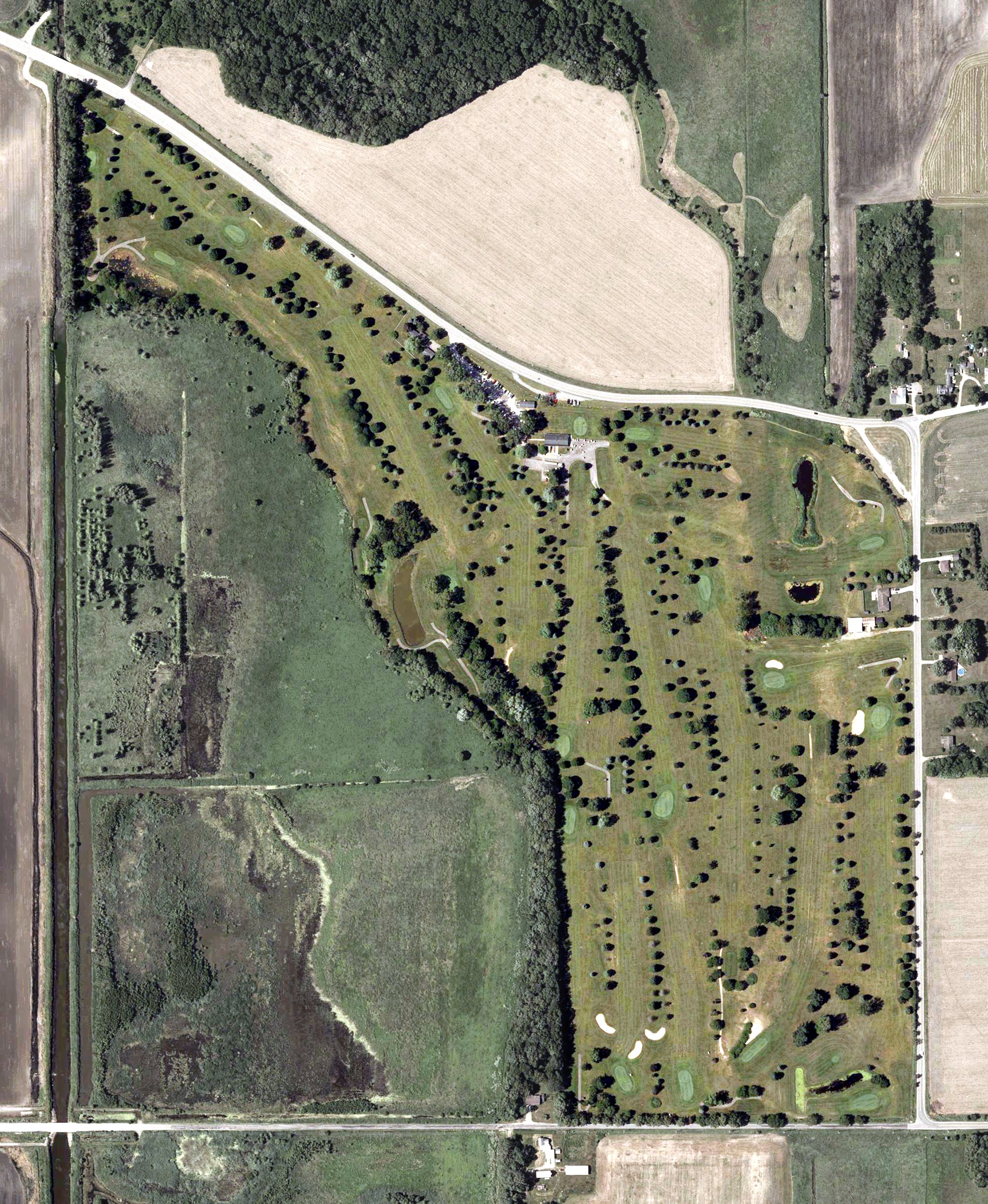Aerial view of Whispering Pines Golf Course, IN