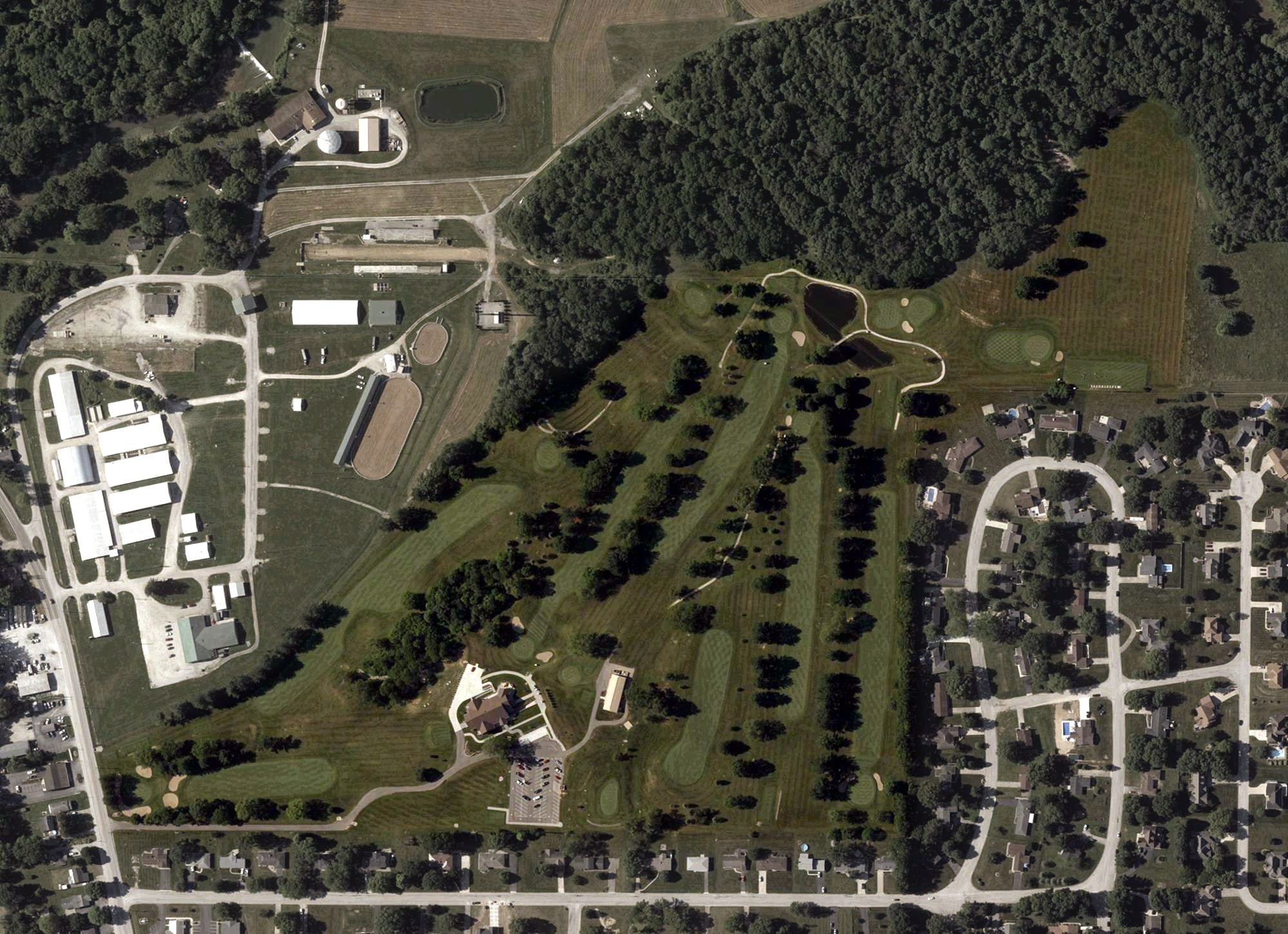 Aerial view of Windy Hill Country Club, IN