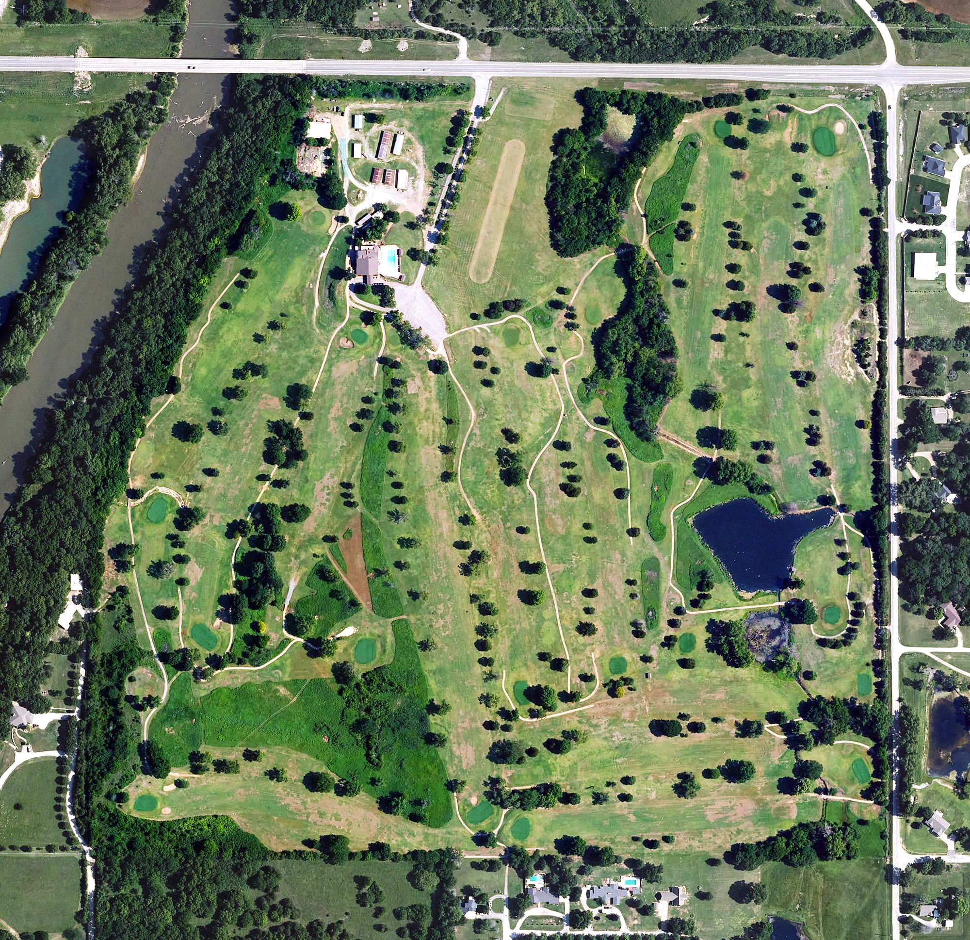 Aerial view of Arkansas City Country Club, KS