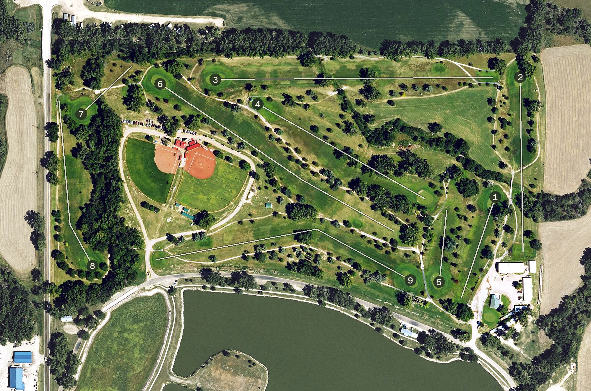 Aerial view of Atwood Country Club, KS