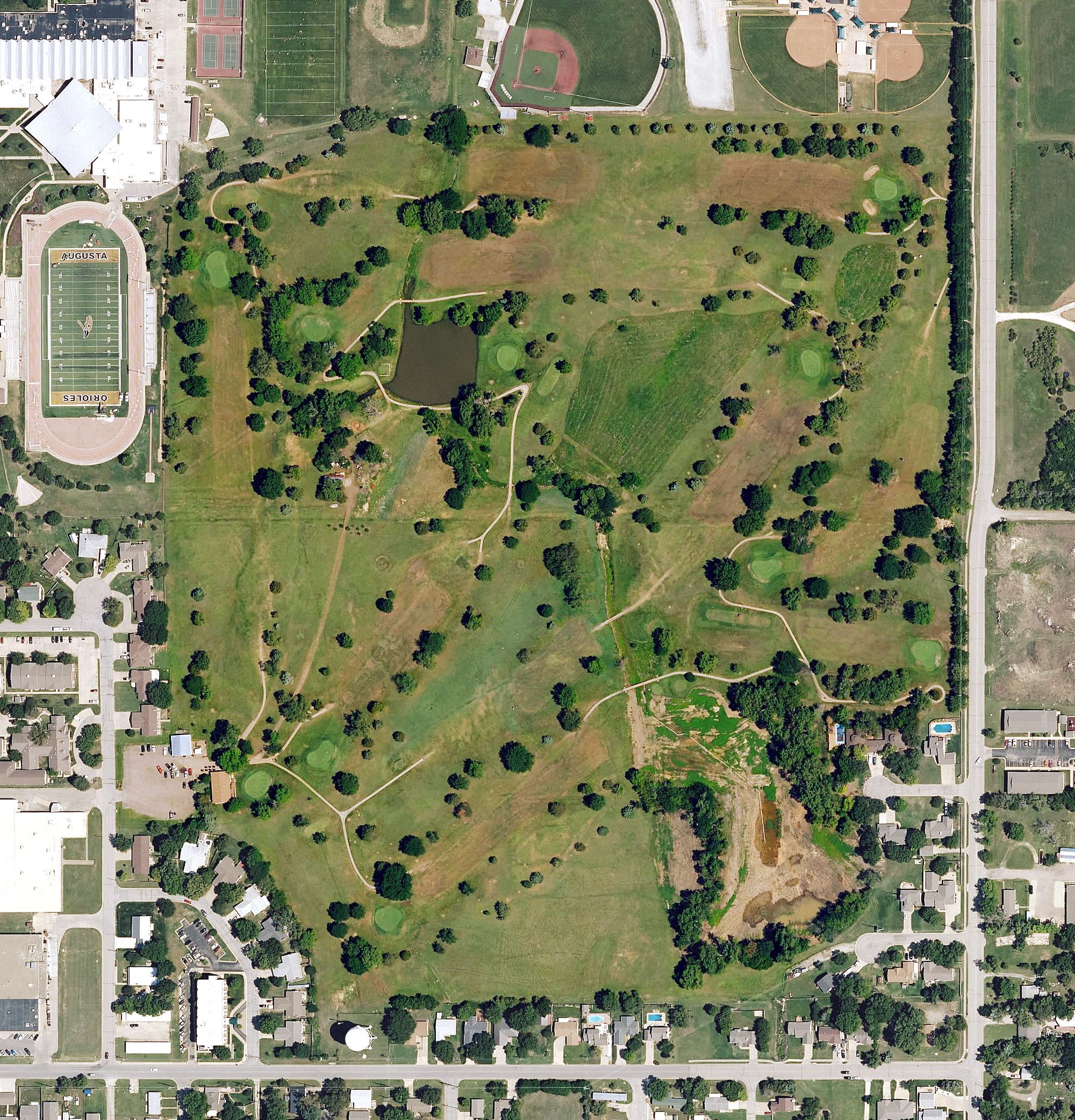 Aerial view of Augusta Country Club, KS