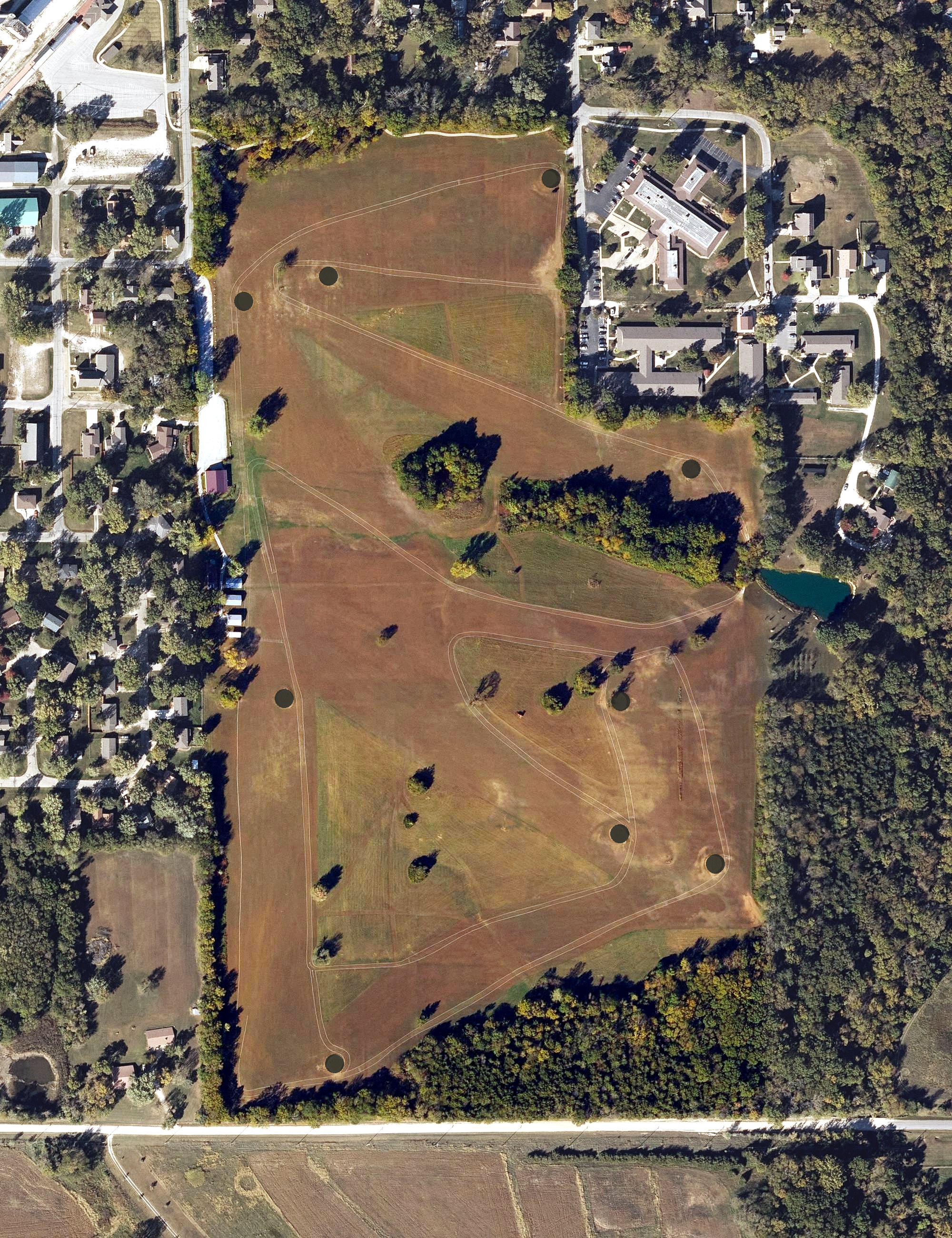 Aerial view of Baldwin Golf Course, KS