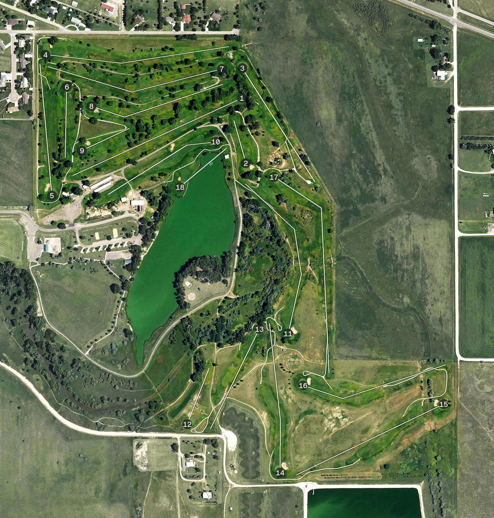 Aerial view of Bentwood Golf Course, KS