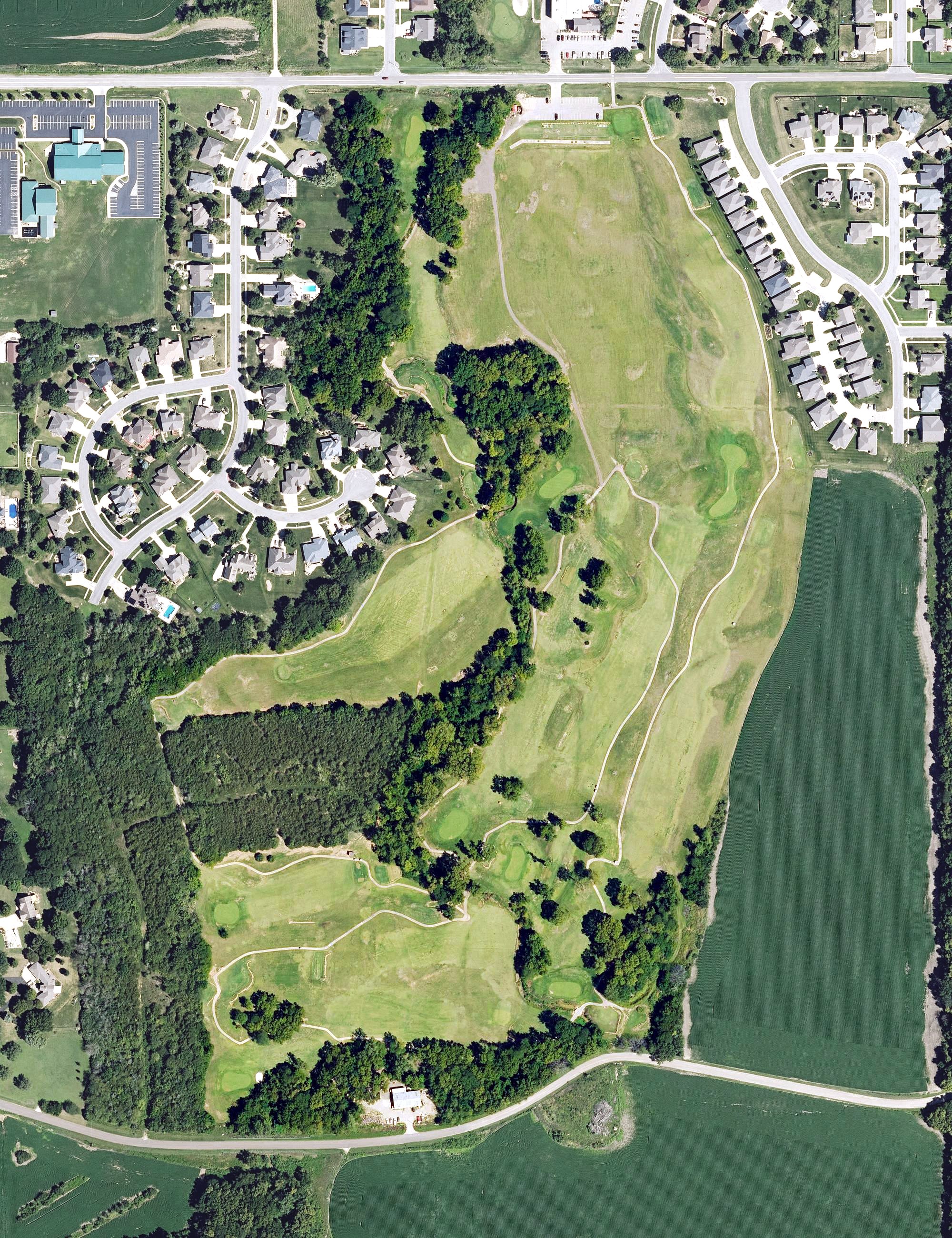 Aerial view of Berkshire Country Club, KS