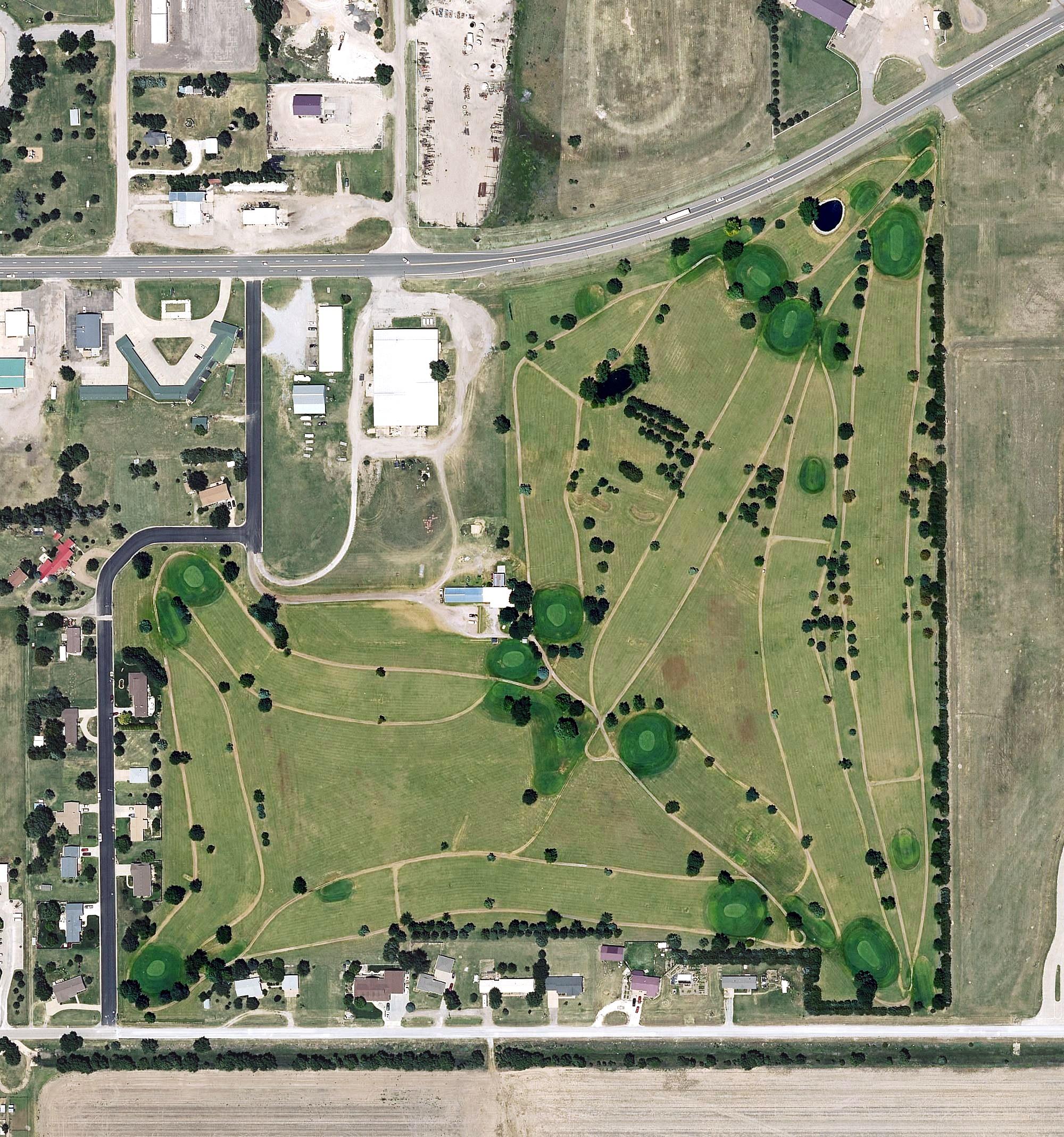 Aerial view of Cannonball Golf Course, KS