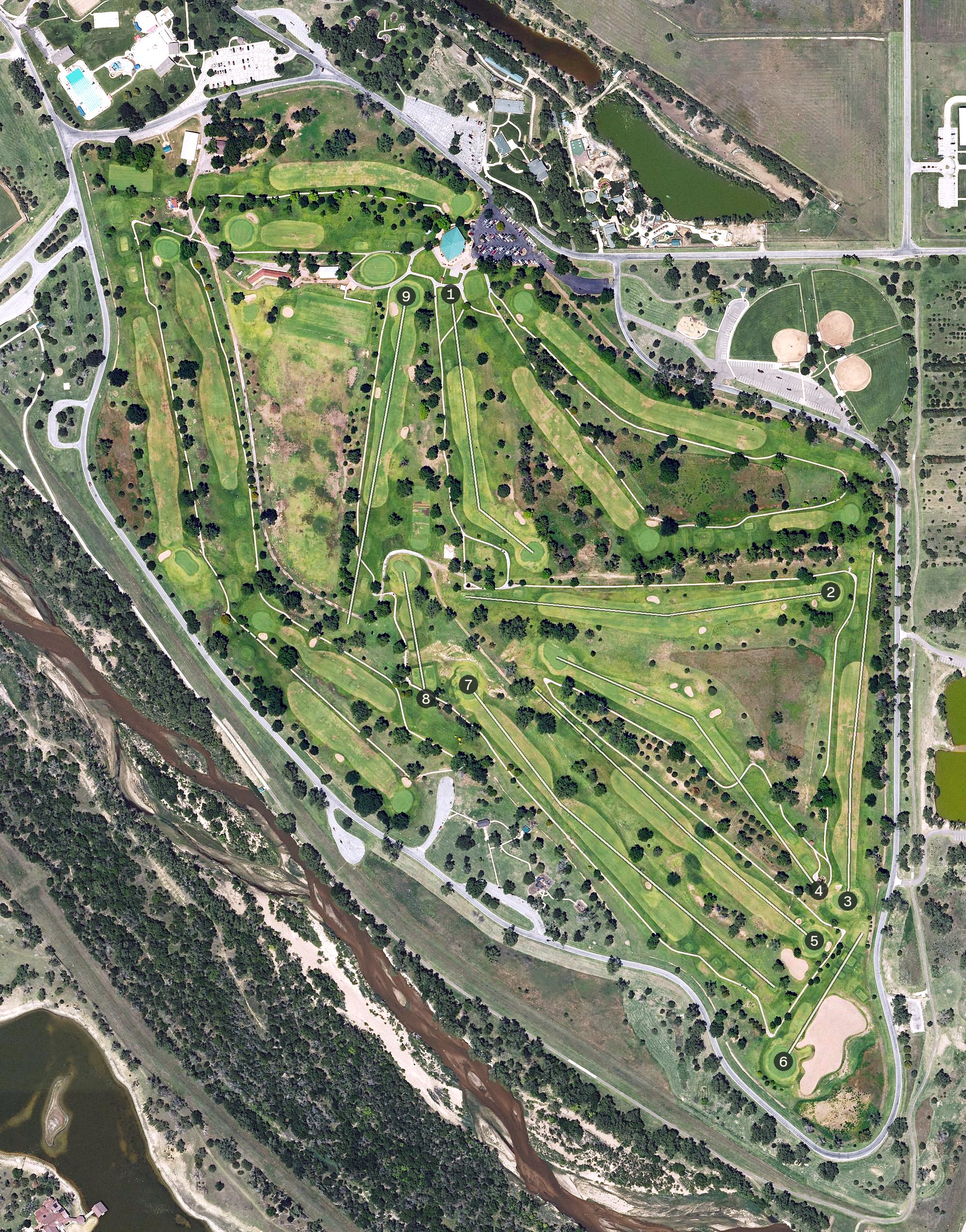 Aerial view of Carey Park Golf Course, KS