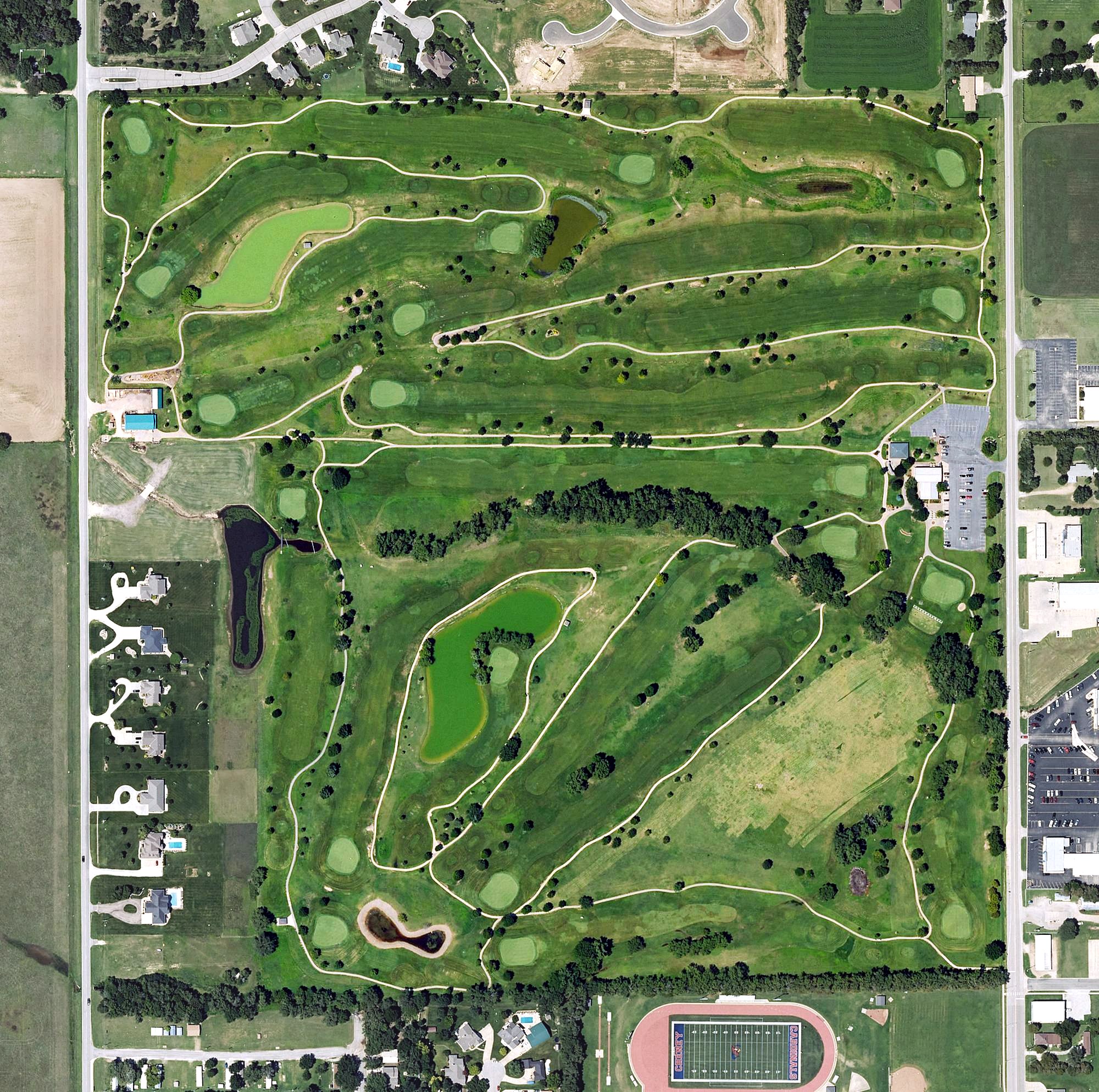 Aerial view of Cherry Oaks Golf Course, KS