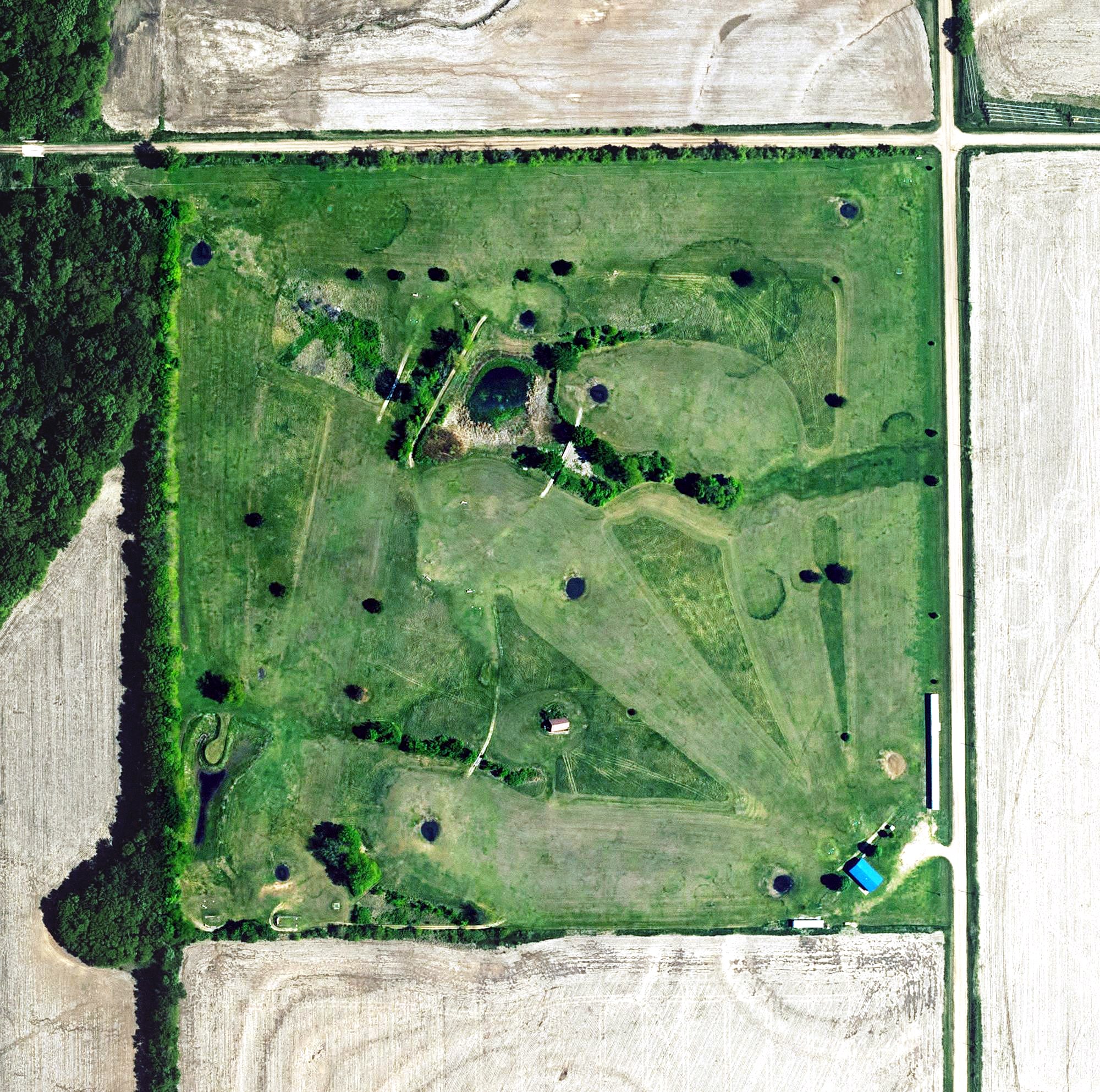 Aerial view of Clyde Golf Course, KS