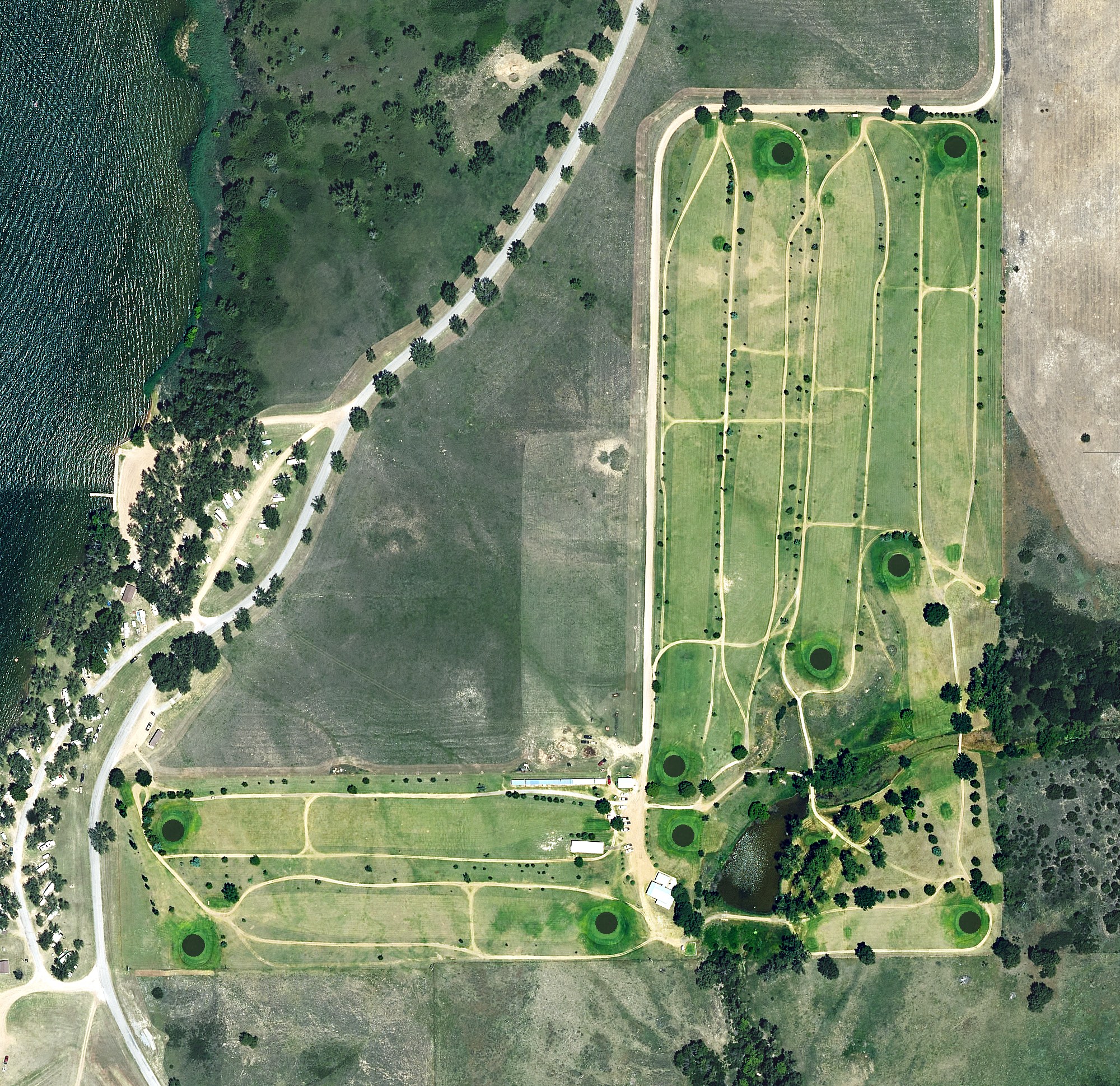 Aerial view of Coldwater Country Club, KS