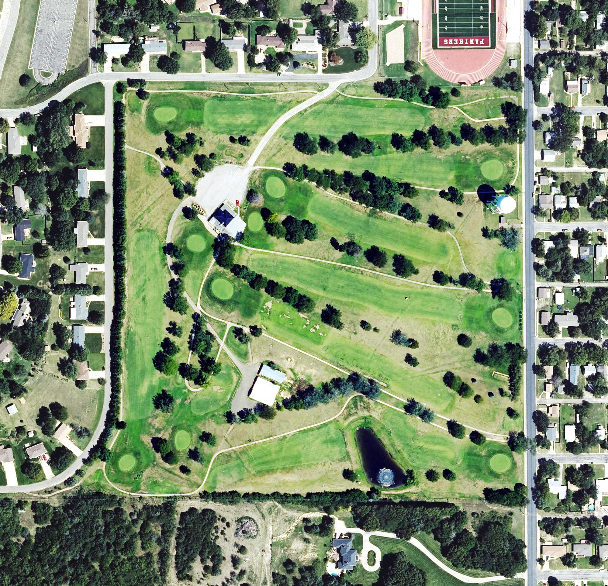 Aerial view of Concordia American Legion Golf Course, KS