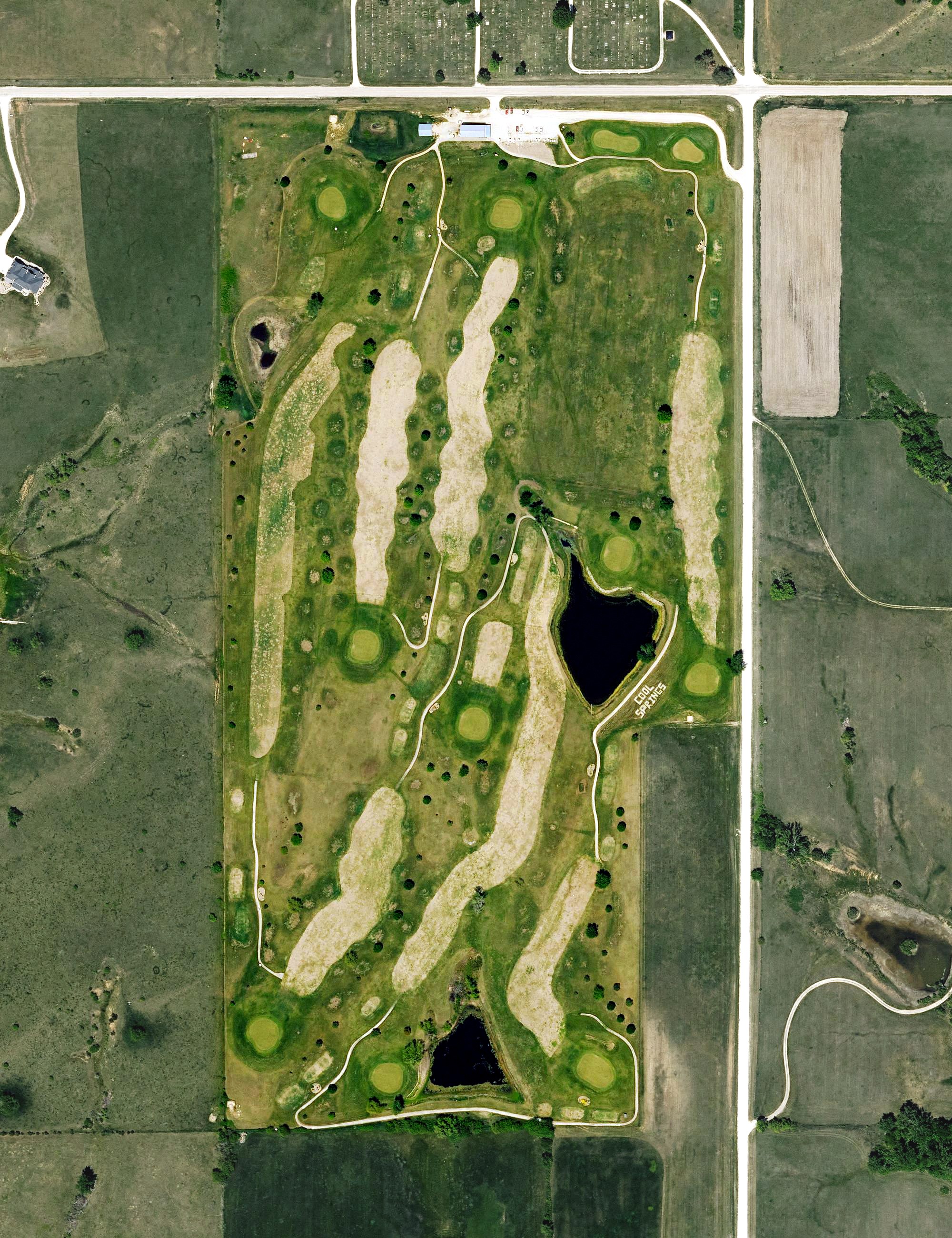 Aerial view of Cool Springs Golf Course, KS