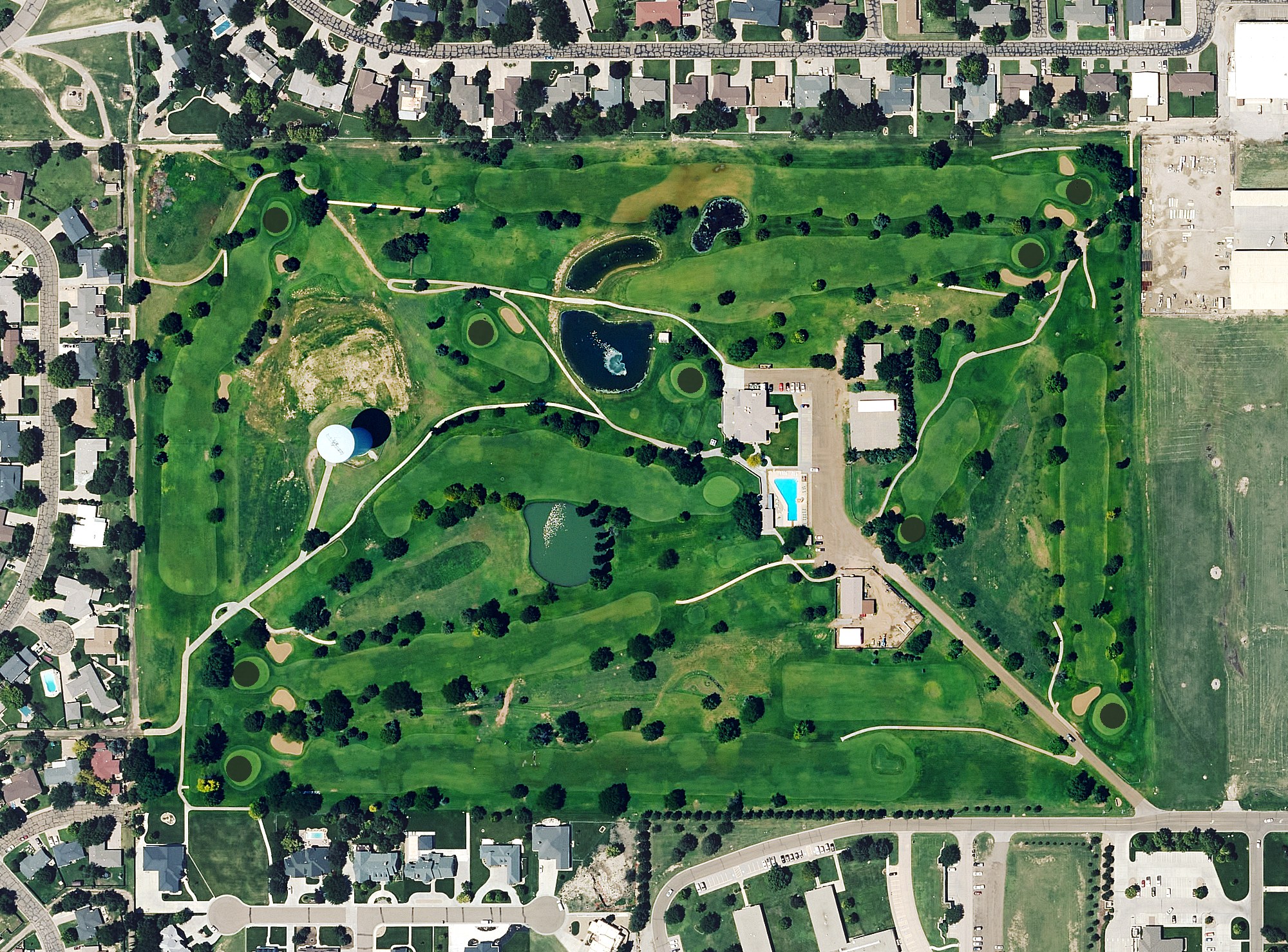 Aerial view of Country Club, KS