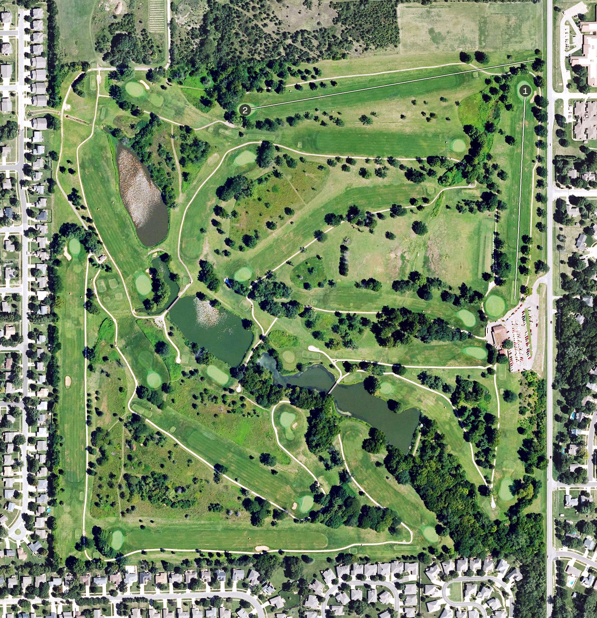 Aerial view of Cypress Ridge Golf Course, KS