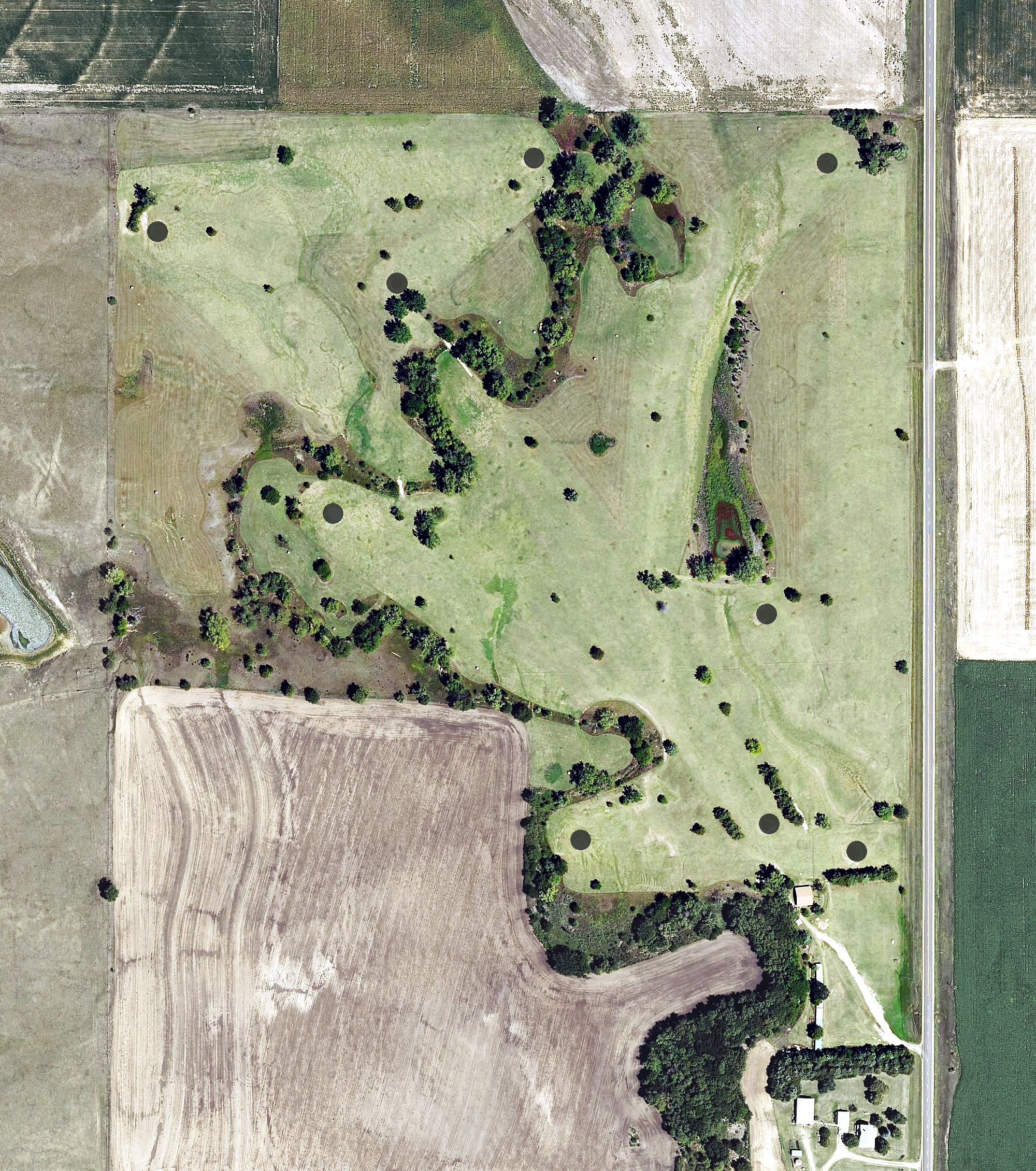 Aerial view of Downs Golf Club, KS
