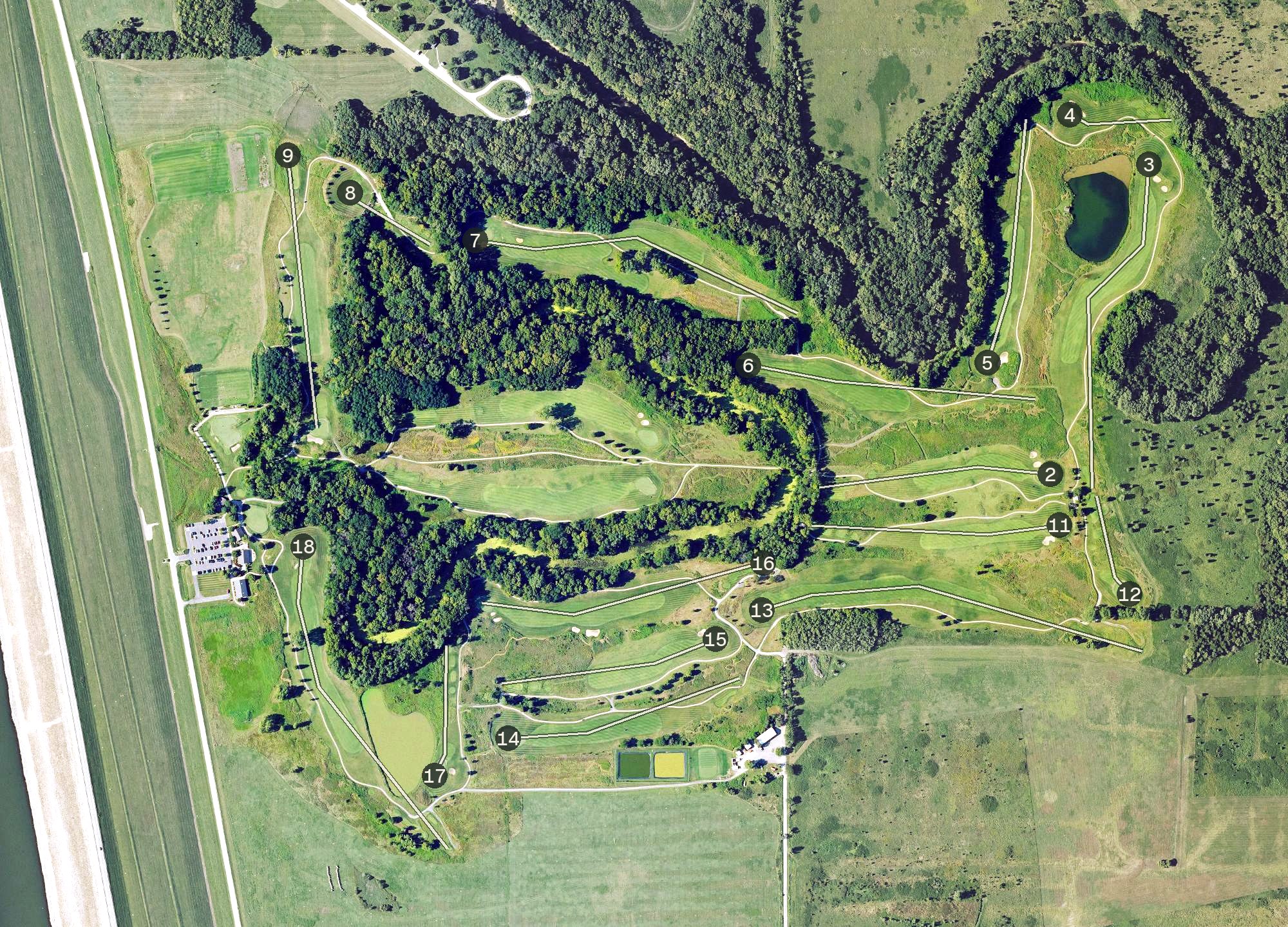 Aerial view of Eagle Bend Golf Course, KS