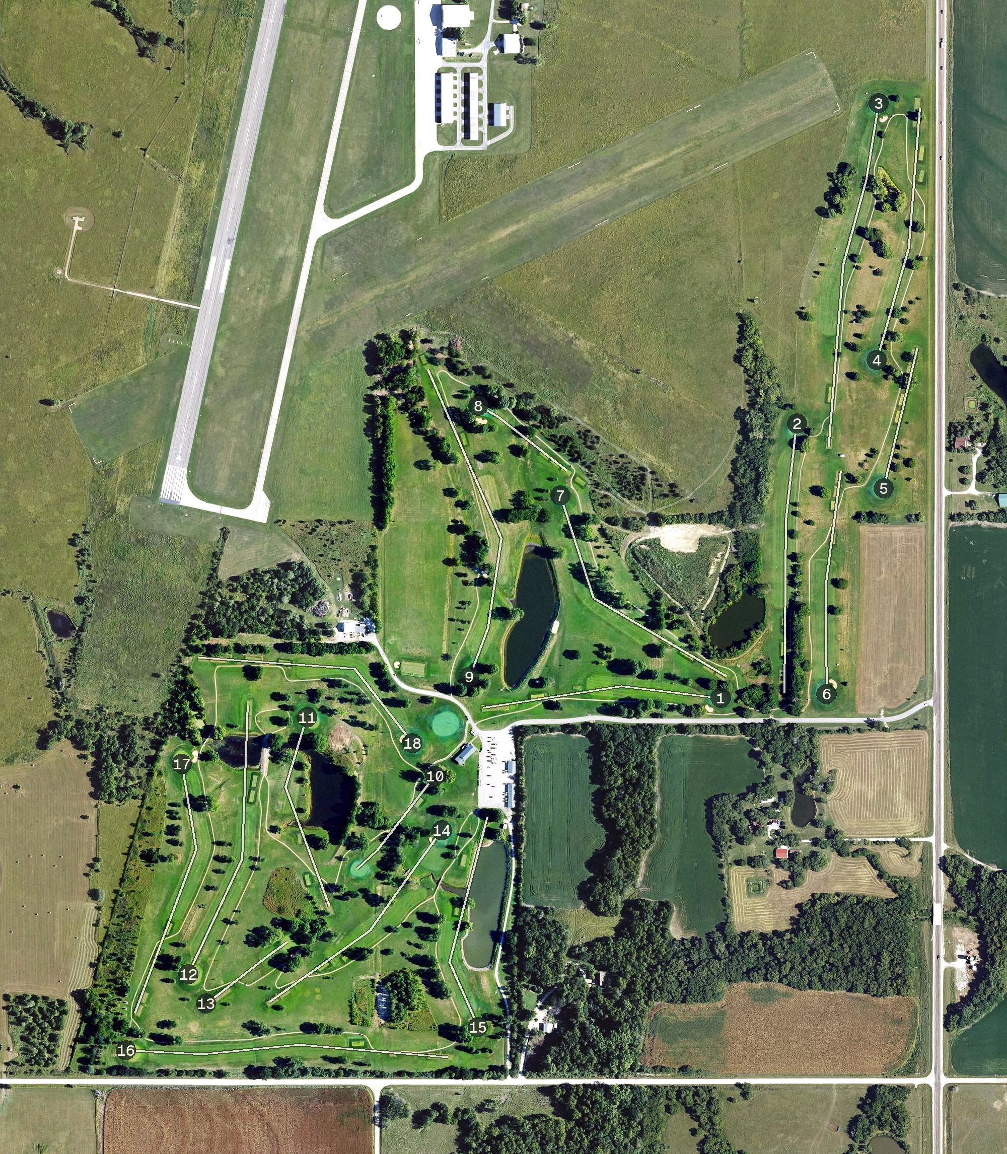 Aerial view of Emporia Golf Course, KS