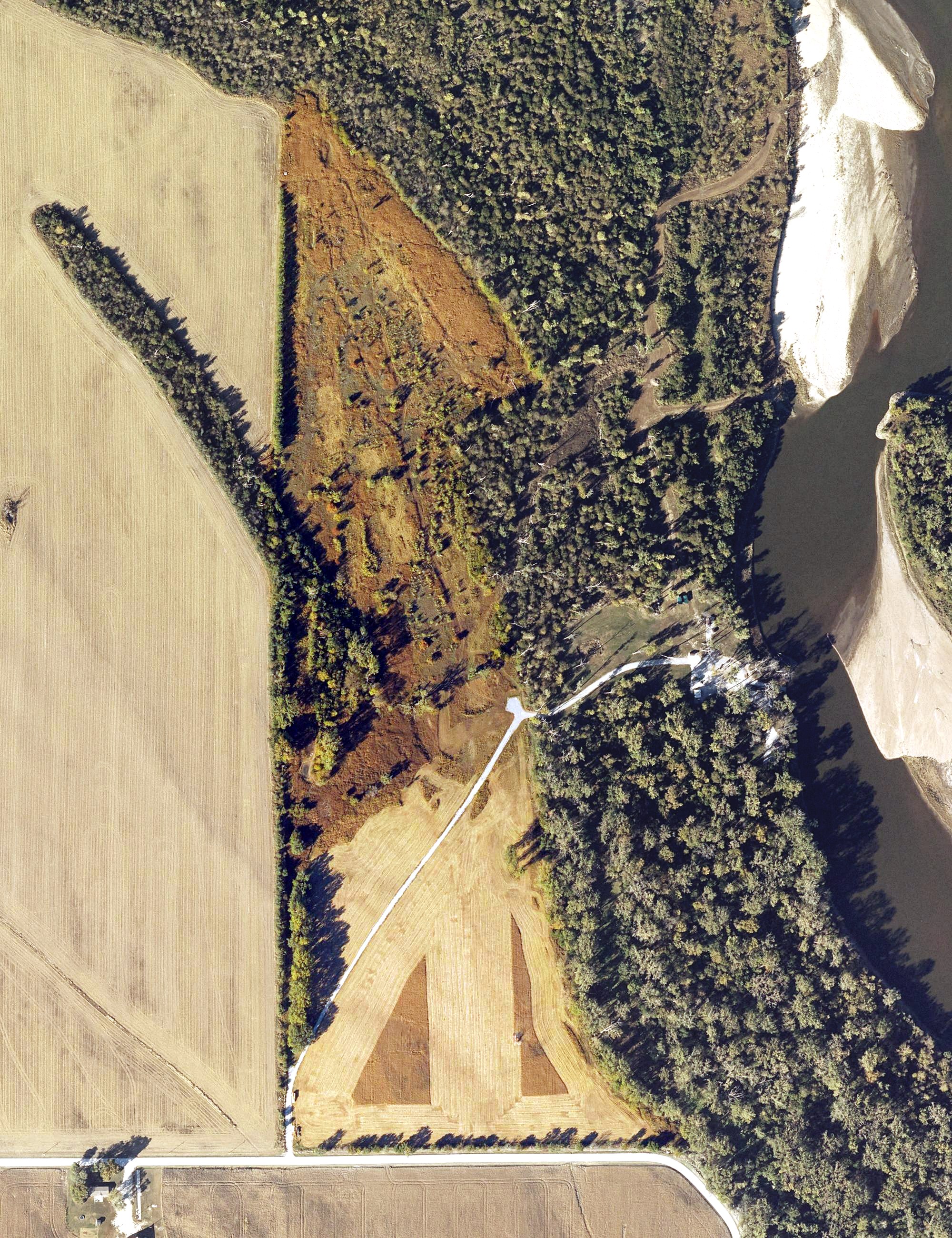 Aerial view of Eudora Riverview Golf Course, KS