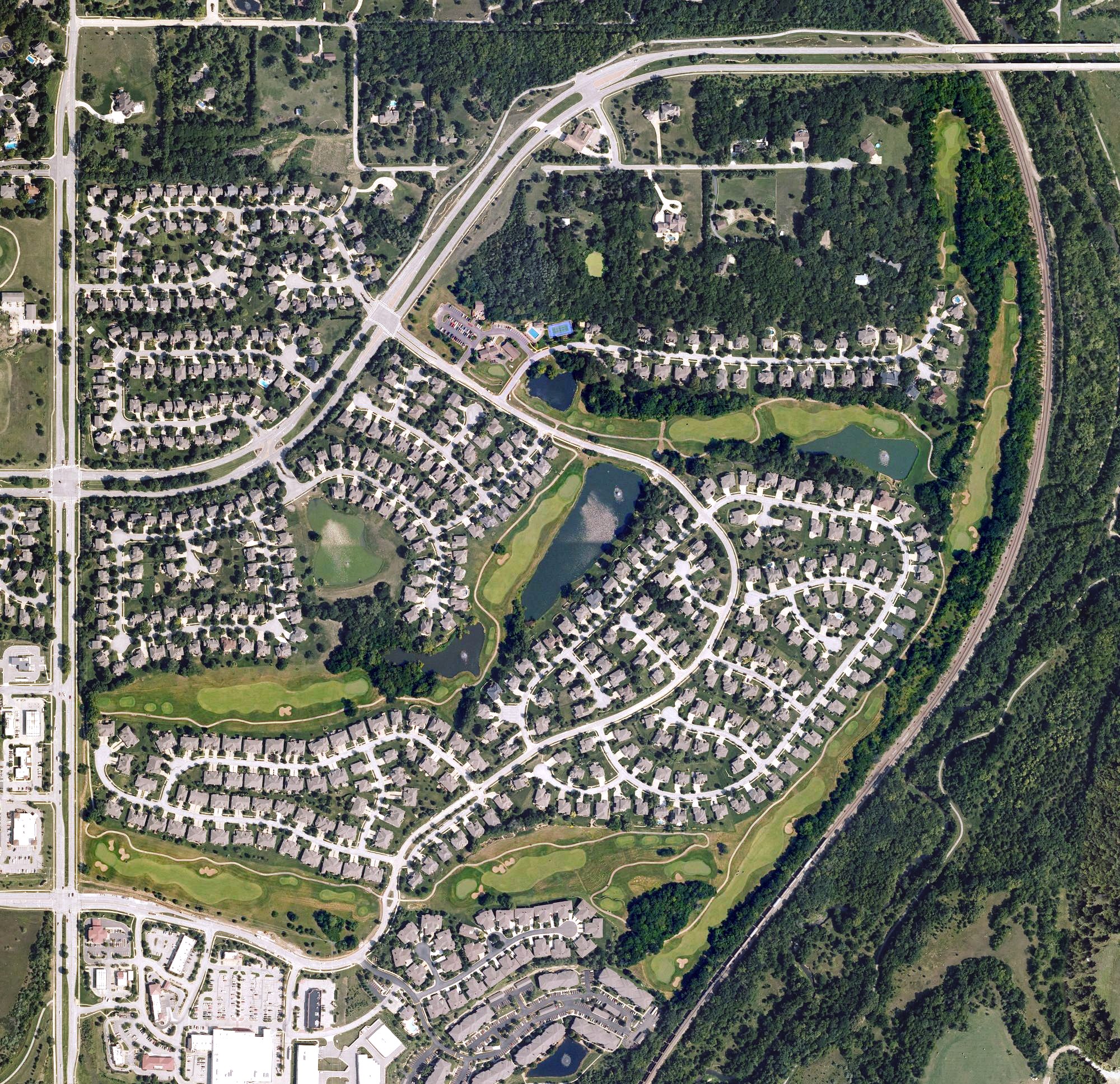 Aerial view of Falcon Valley Golf Course, KS