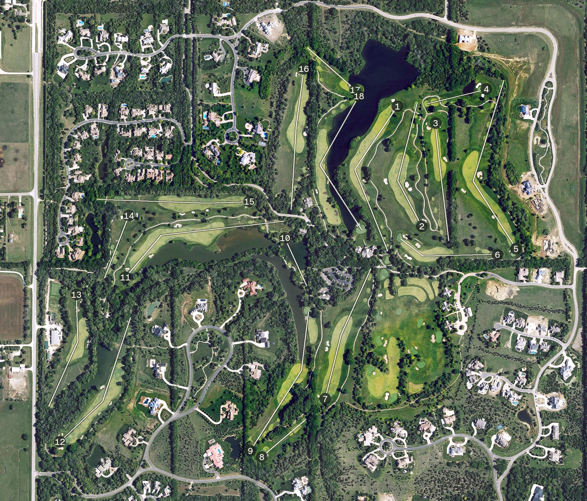 Aerial view of Flint Hills National Golf Club, KS