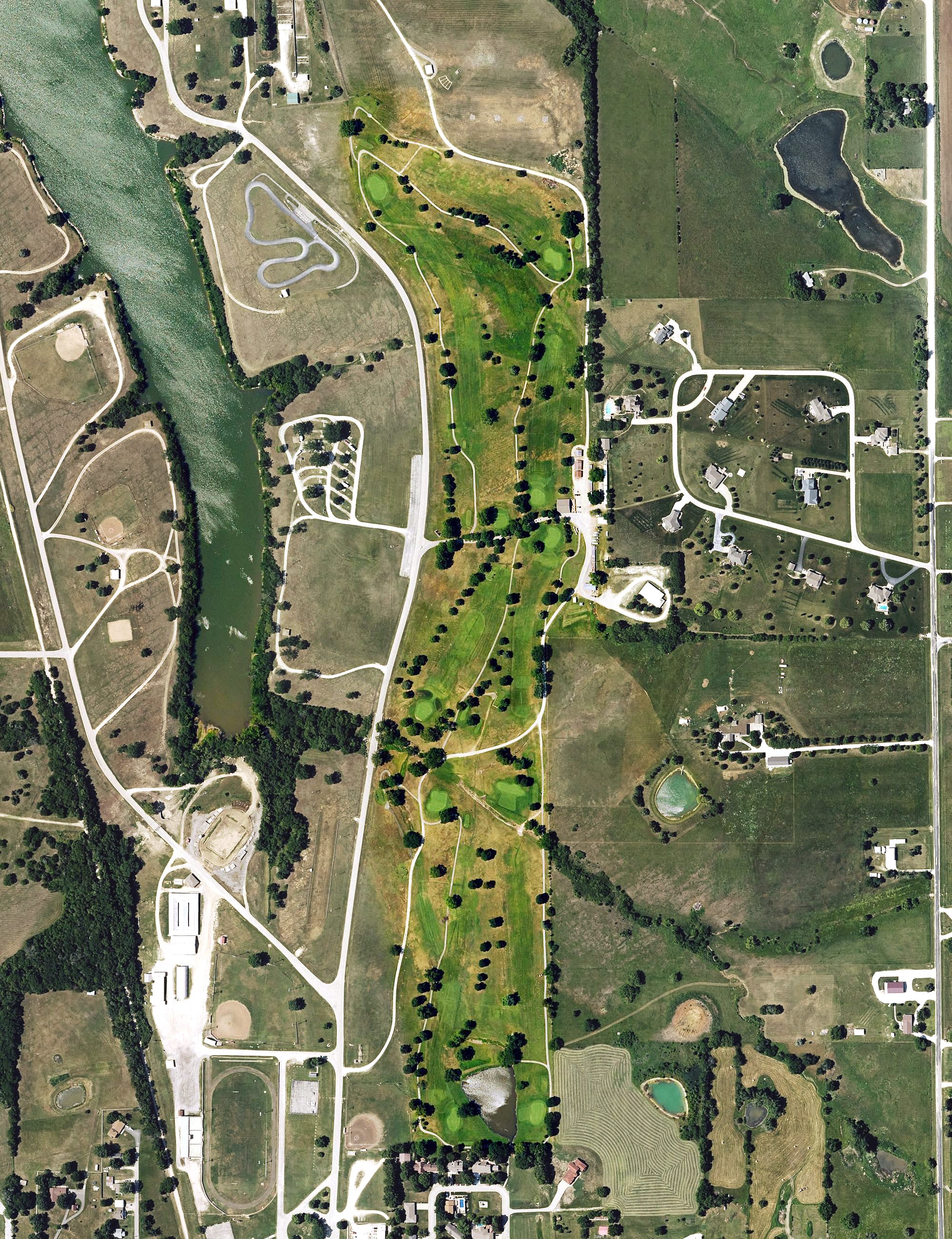 Aerial view of Garnett Country Club, KS