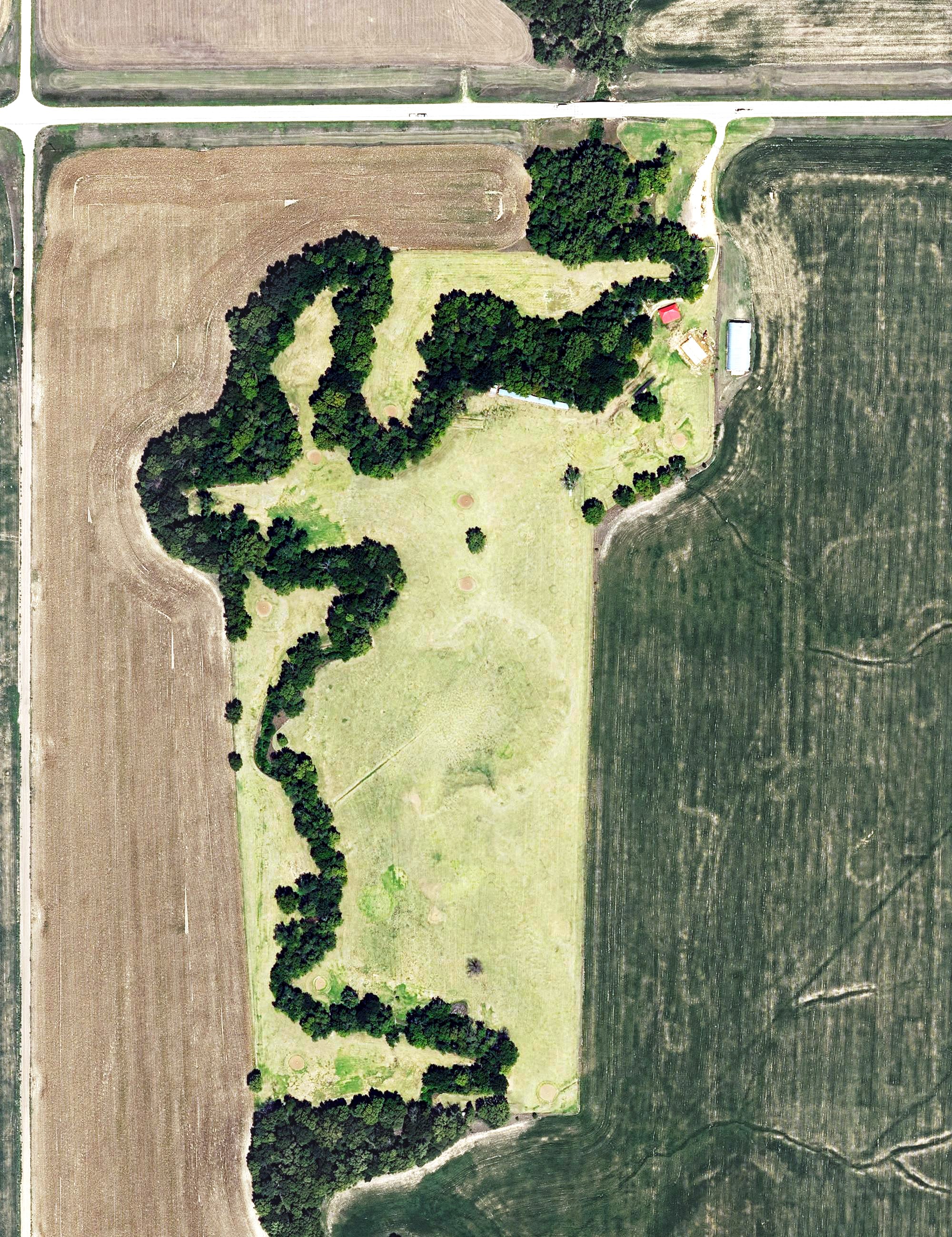 Aerial view of Glasco County Club & Course, KS
