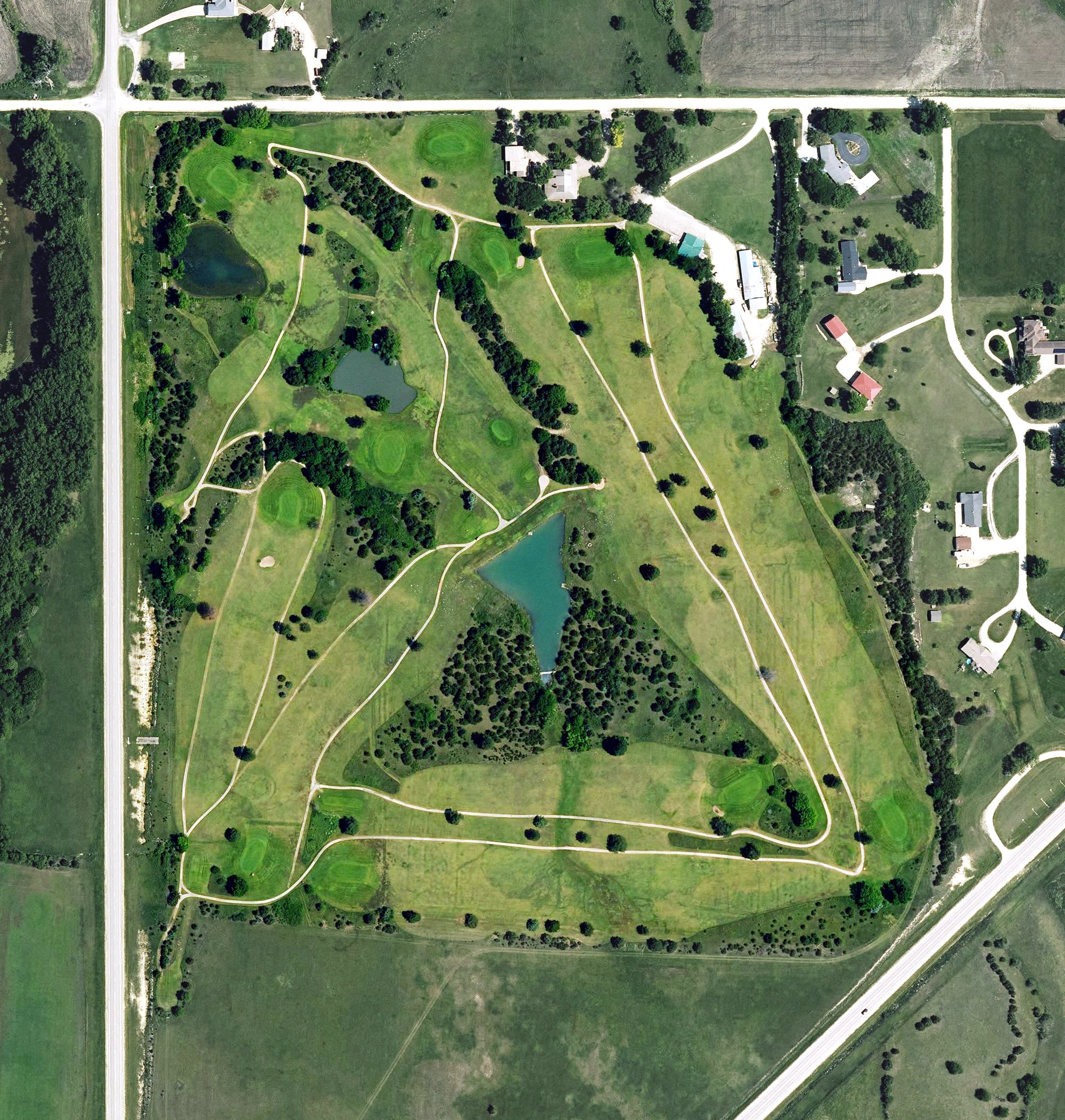 Aerial view of Herington Country Club, KS