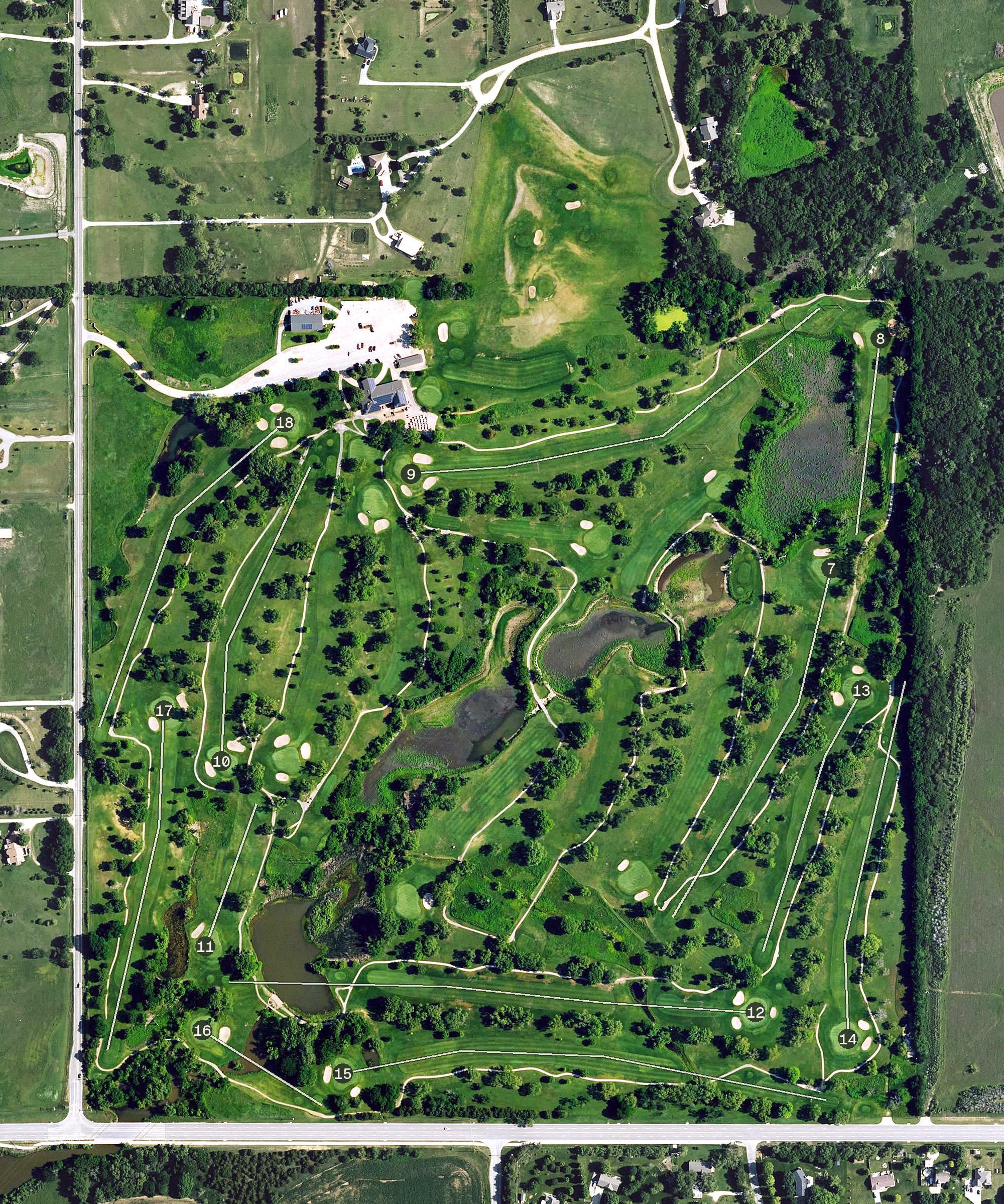Aerial view of Hidden Lake Golf Course, KS
