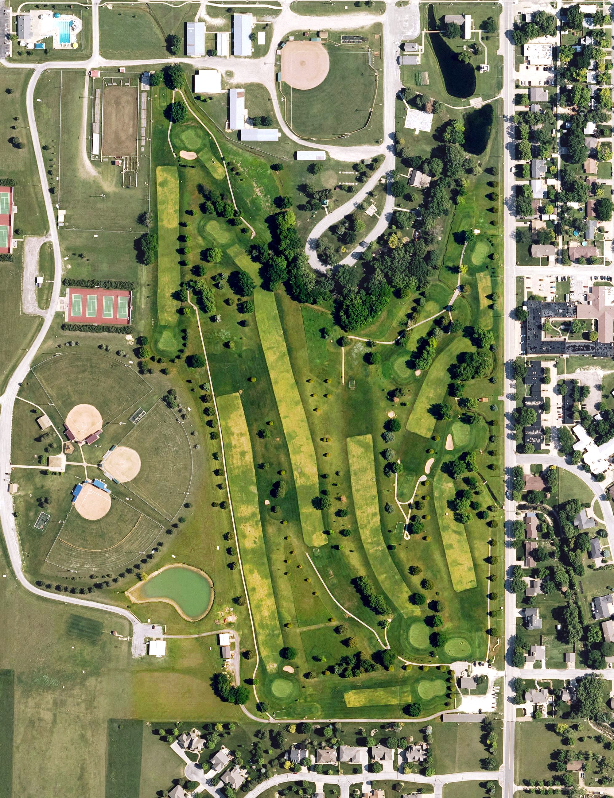 Aerial view of Hillsboro Municipal Golf Course, KS