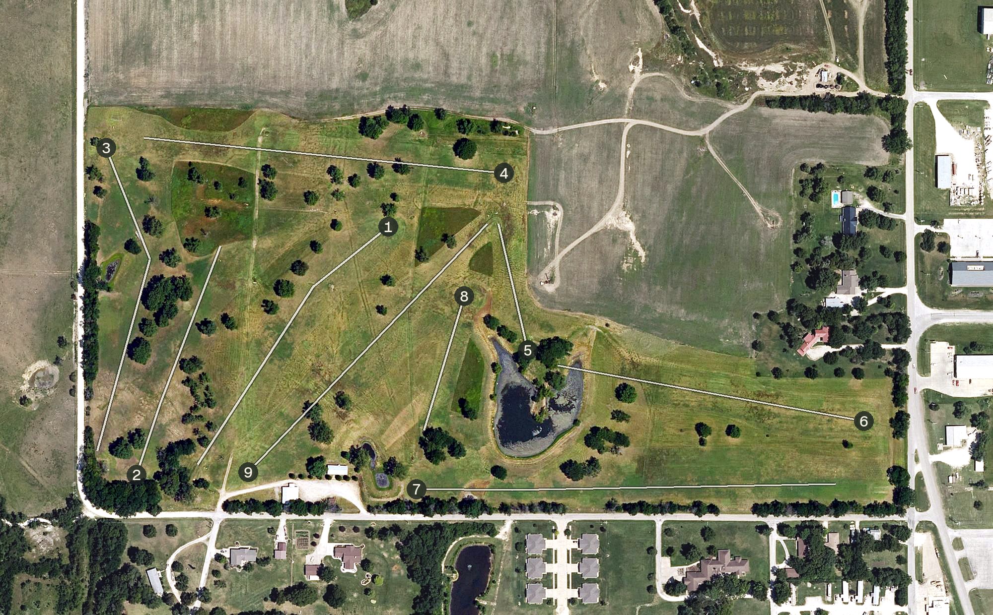 Aerial view of Humboldt Golf Course, KS