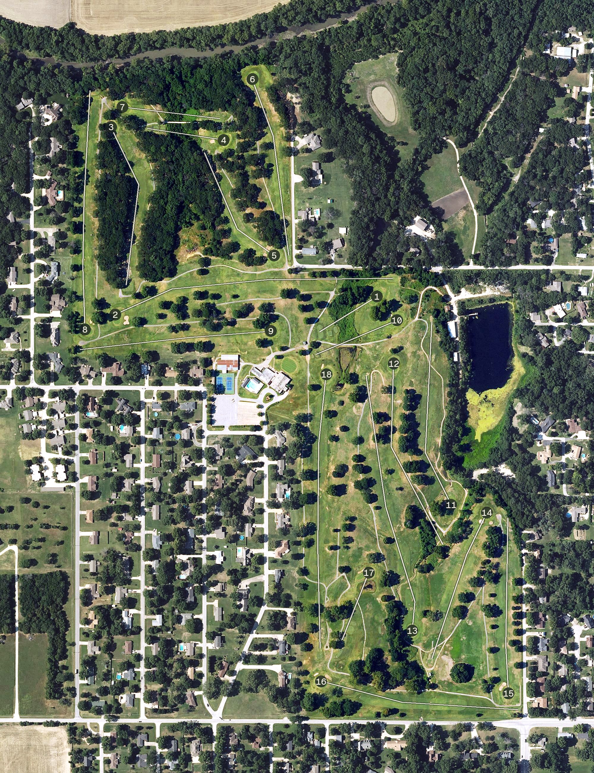Aerial view of Independence Golf Club, KS