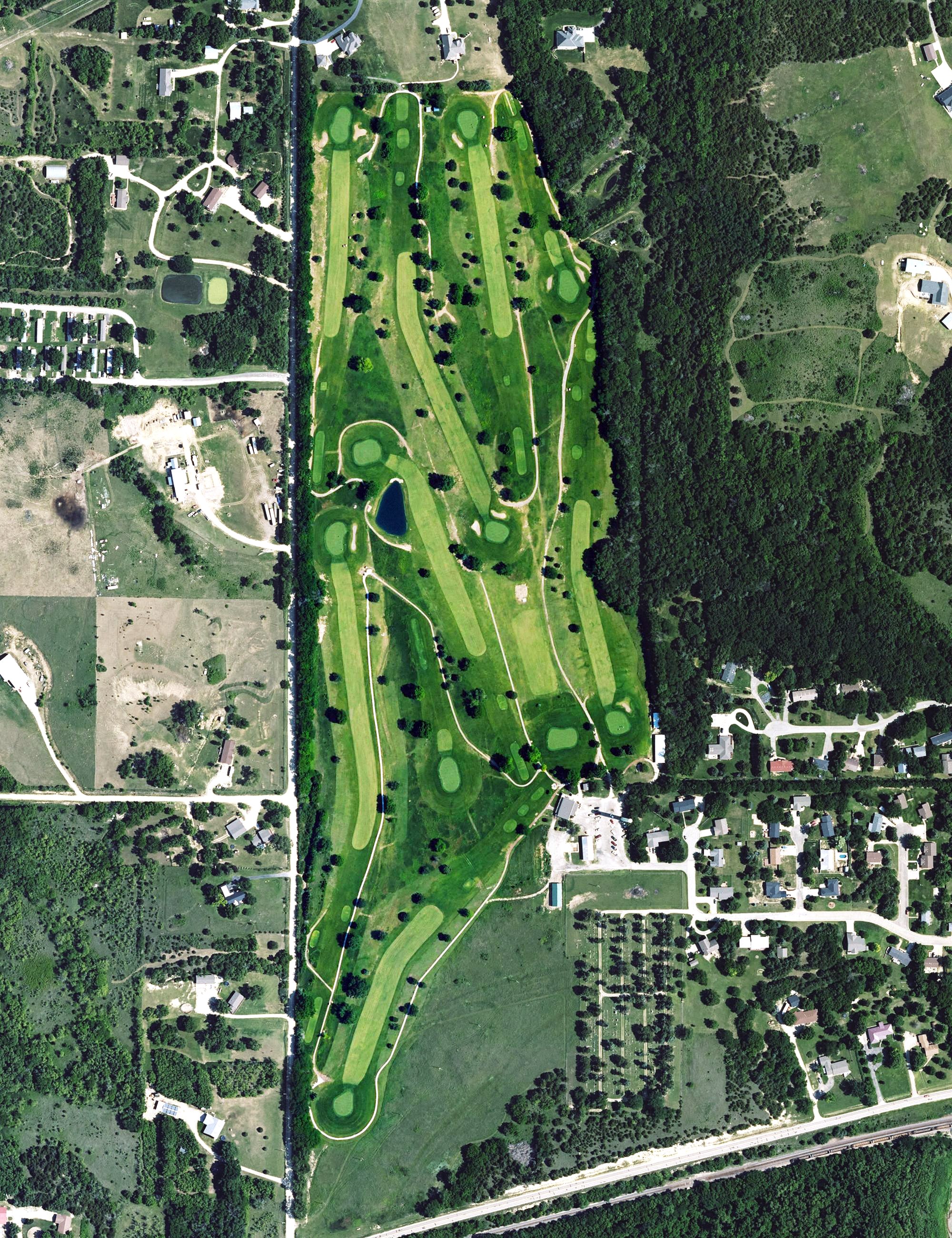Aerial view of Indian Hill Golf Course, KS
