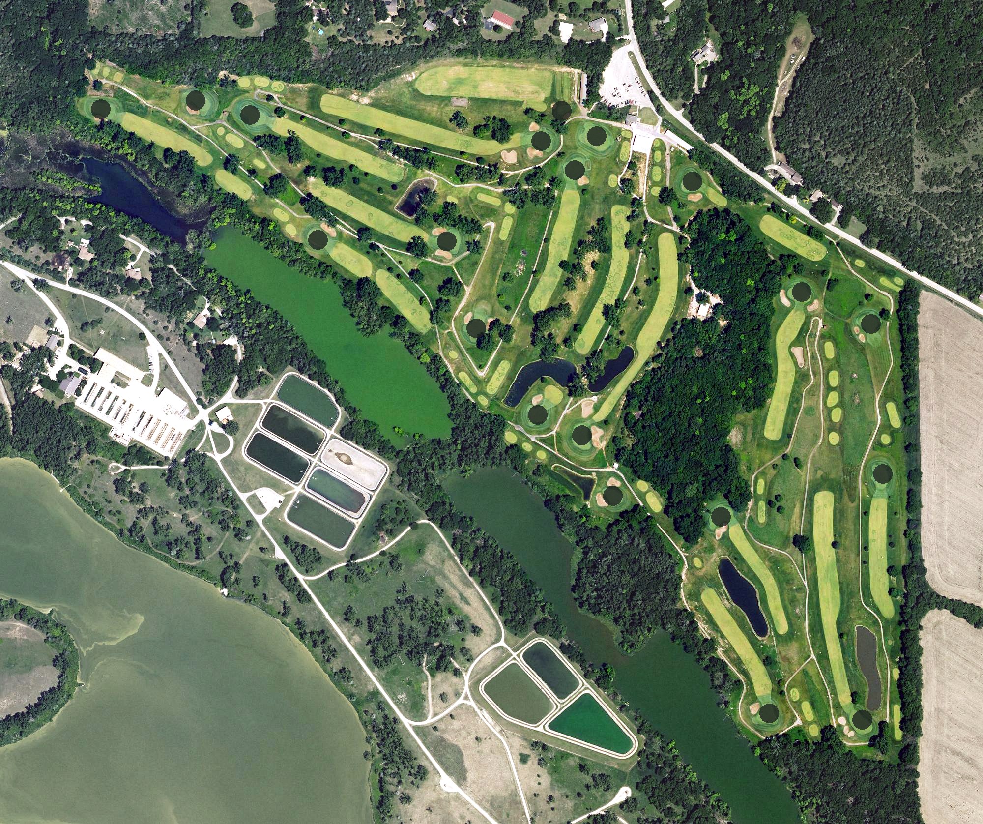 Aerial view of Junction City Golf Course, KS