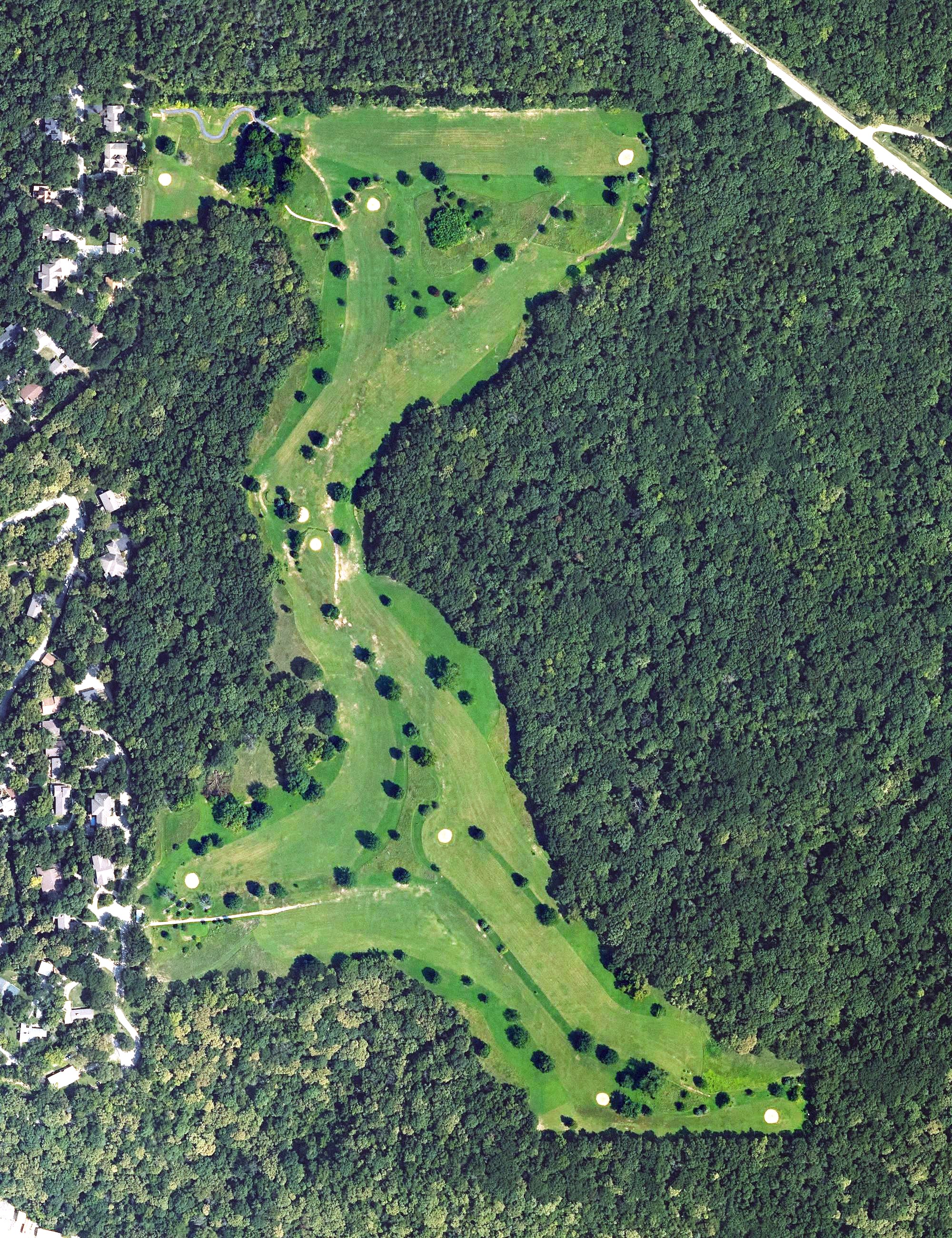 Aerial view of Lake of the Forest Golf Course, KS