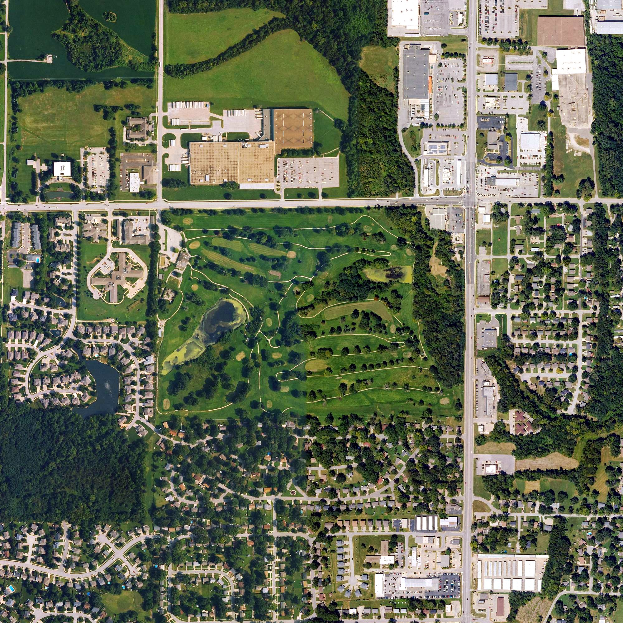 Aerial view of Leavenworth Golf Club (CLOSED), KS